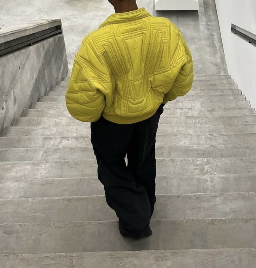 Y-3 Y3 by Yohji Yamamoto yellow cropped quilted jacket Size M / US 6-8 / IT 42-44 - 3 Thumbnail