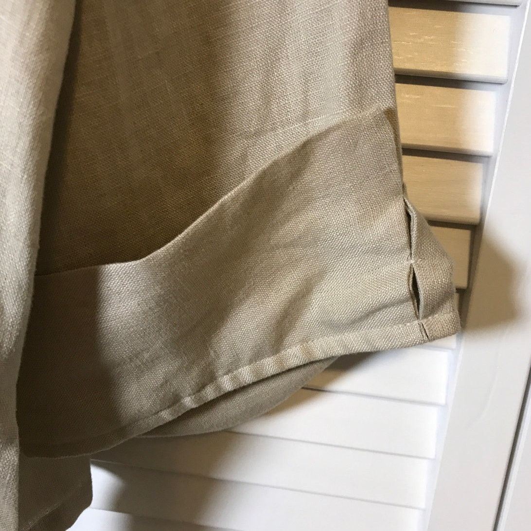 Other Connie’s Moon Light Tan V-Neck Long-Sleeve Linen Jacket M Size M / US 6-8 / IT 42-44 - 8 Thumbnail