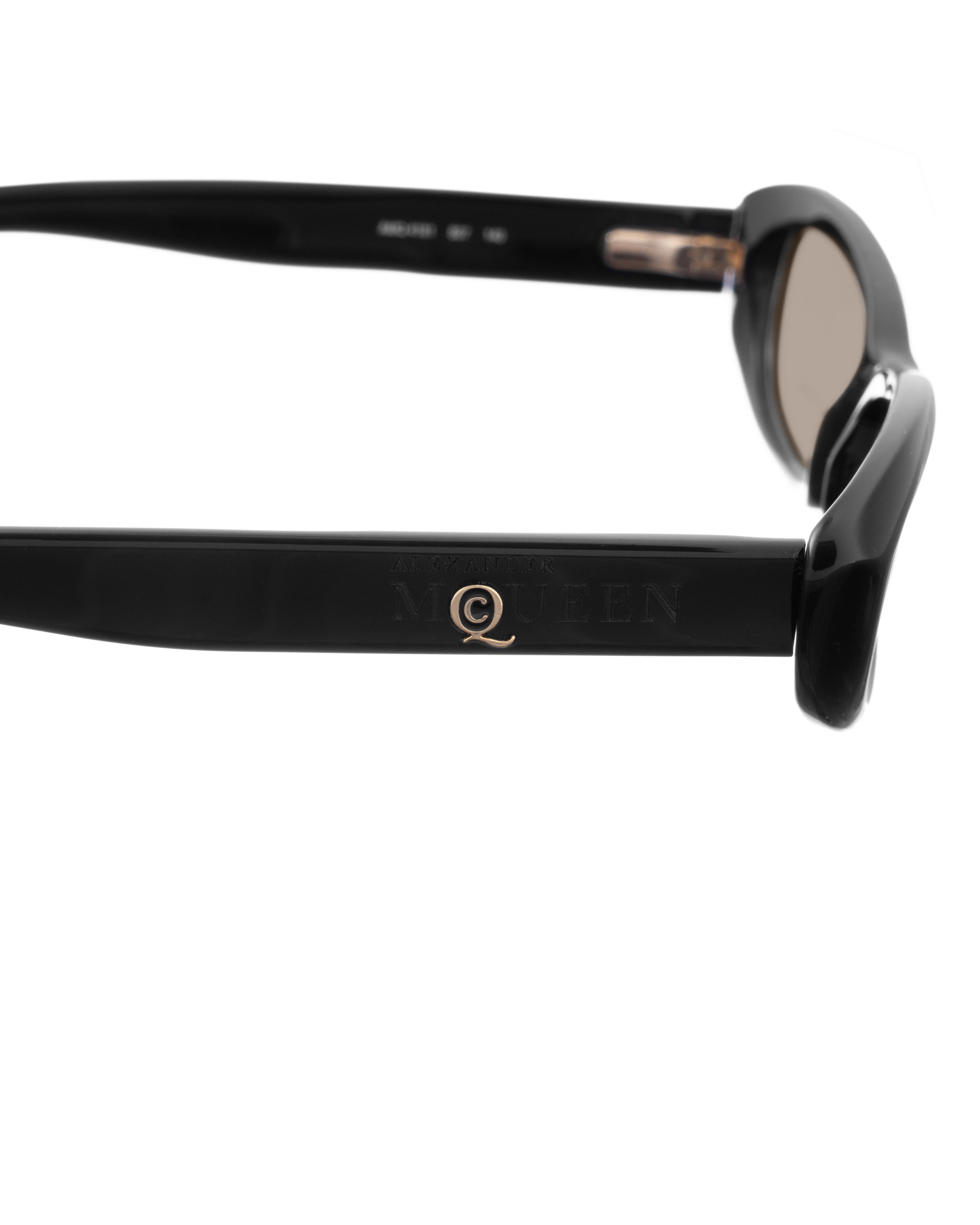 Alexander McQueen Alexander McQueen 90s Black Classic Cat-Eye Sunglasses Size ONE SIZE - 3 Thumbnail