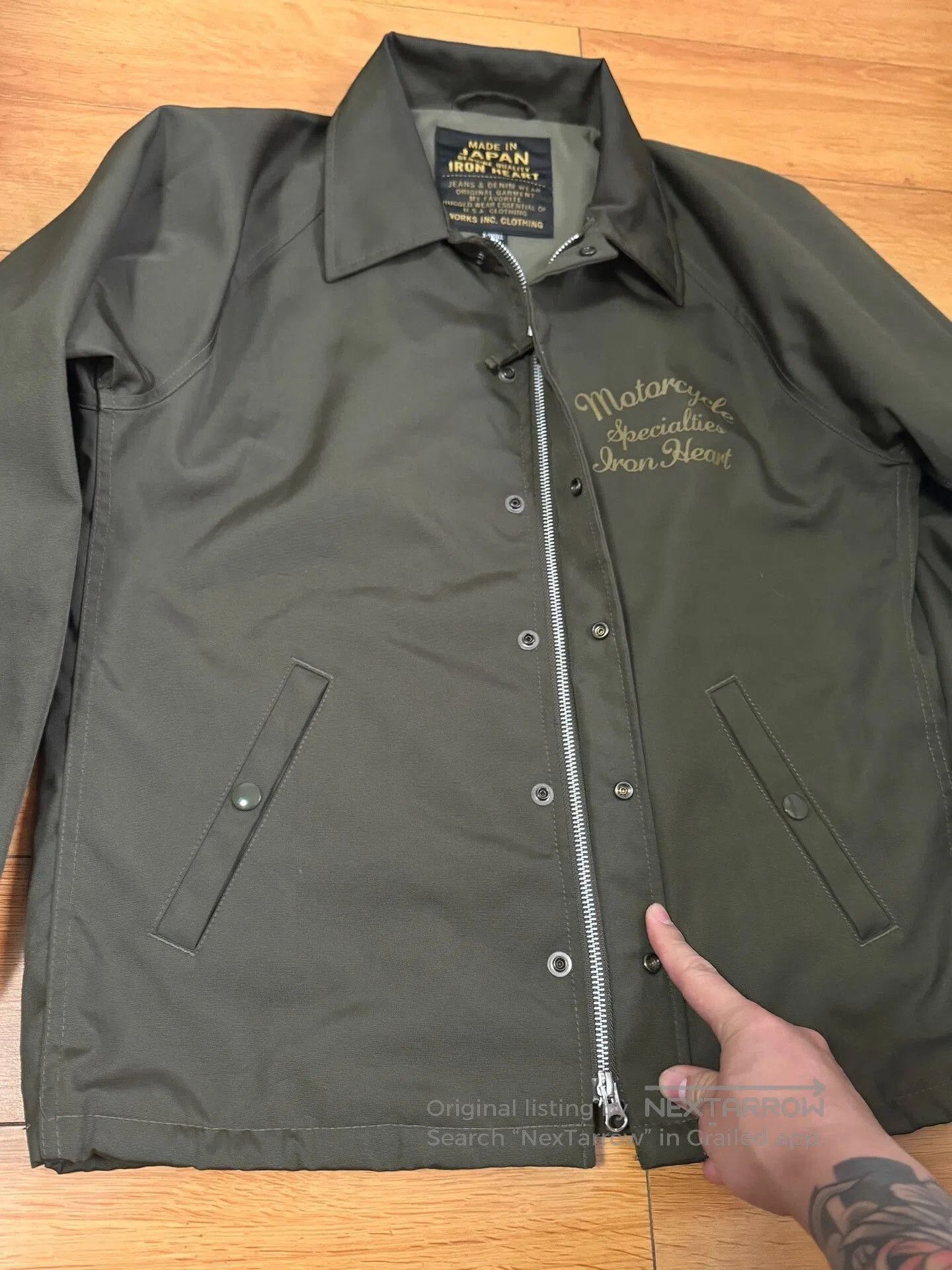 Iron Heart Deep Green Coach Jacket. Size US XS / EU 42 / 0 - 4 Thumbnail
