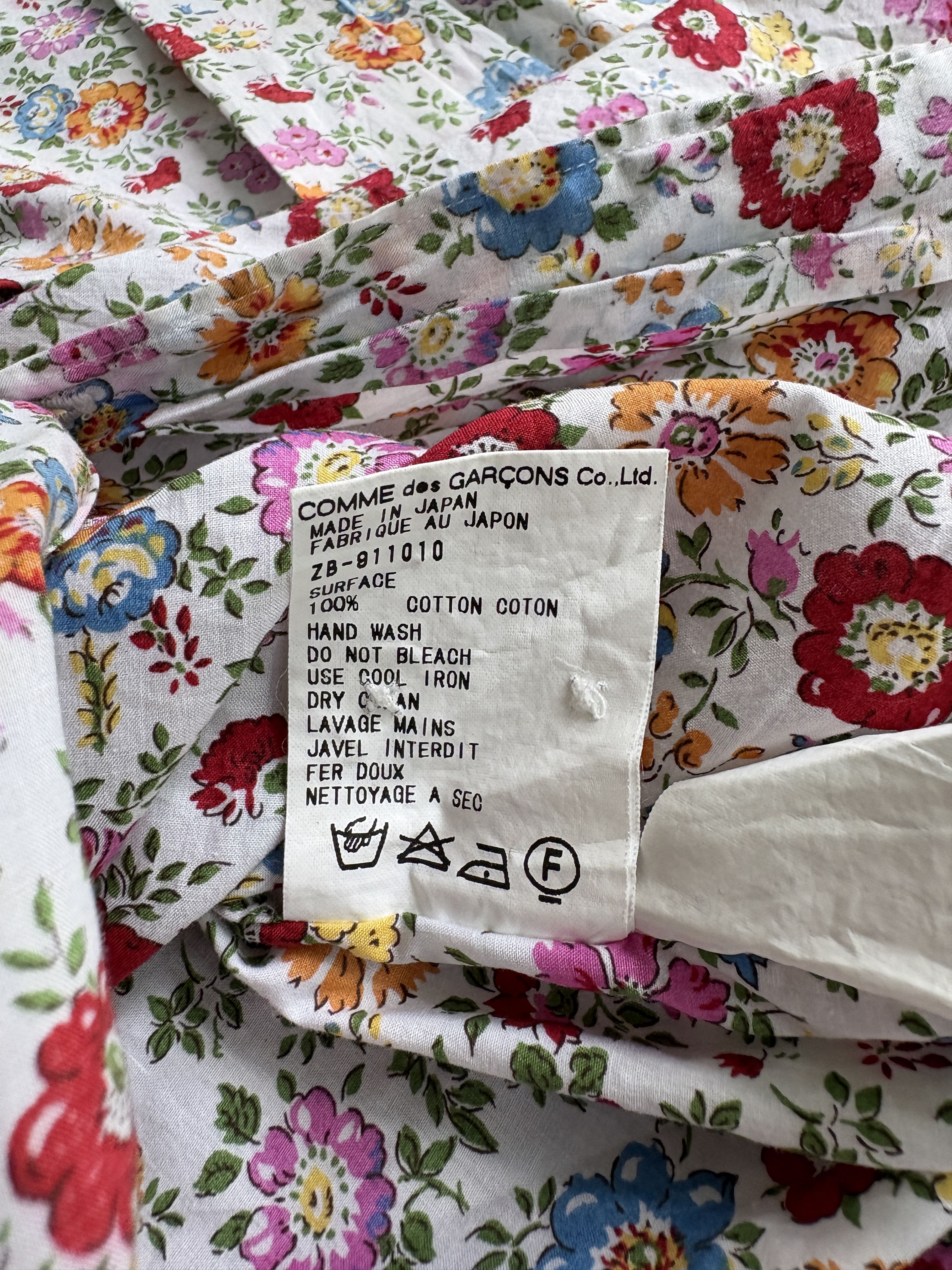 Comme des Garcons Junya Watanabe COMME des GARCONS 90s flower Shirt Size US XXS / EU 40 - 4 Thumbnail