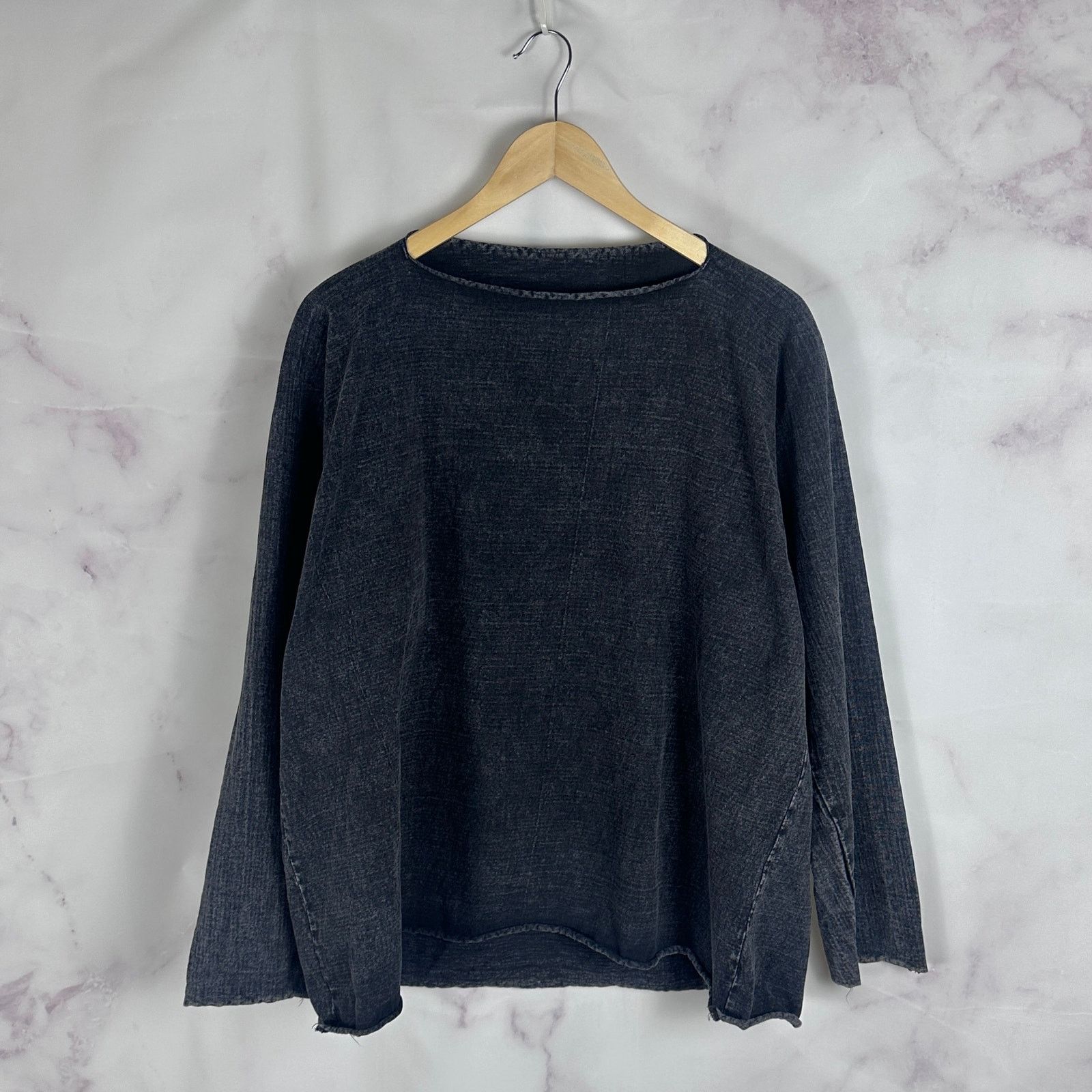 Yeezy Acid Wash Black Box Longsleeve Shirt Size US M / EU 48-50 / 2 - 1 Thumbnail