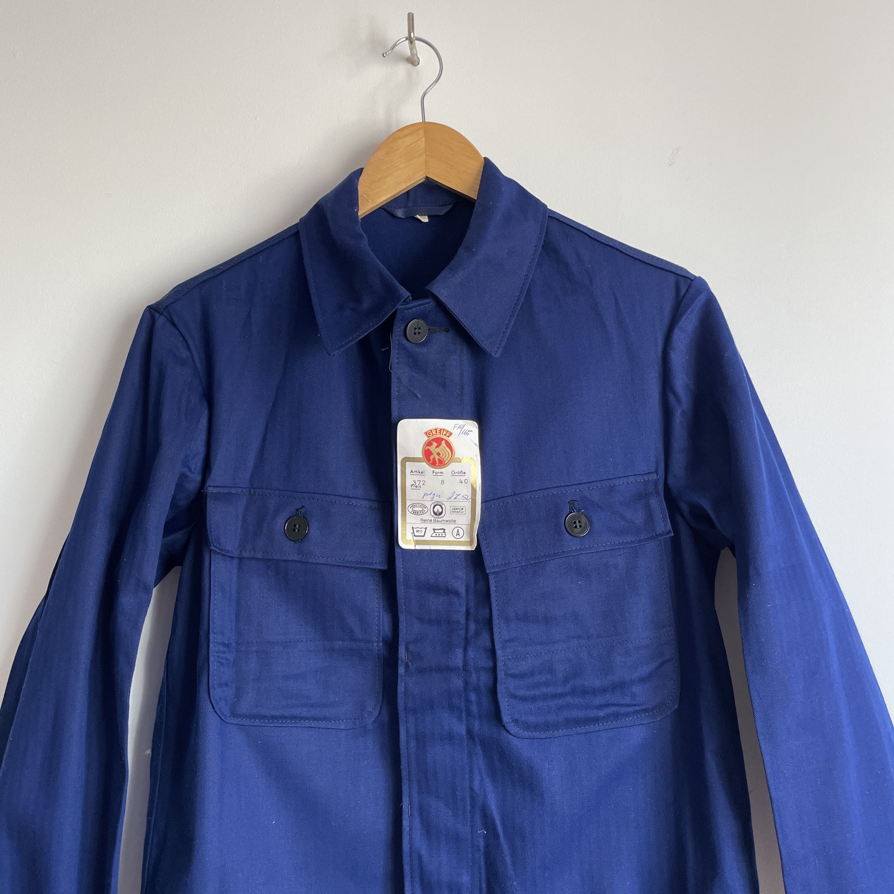 Vintage DEADSTOCK Greiff Vintage European Herringbone Work Jacket Size US M / EU 48-50 / 2 - 3 Thumbnail