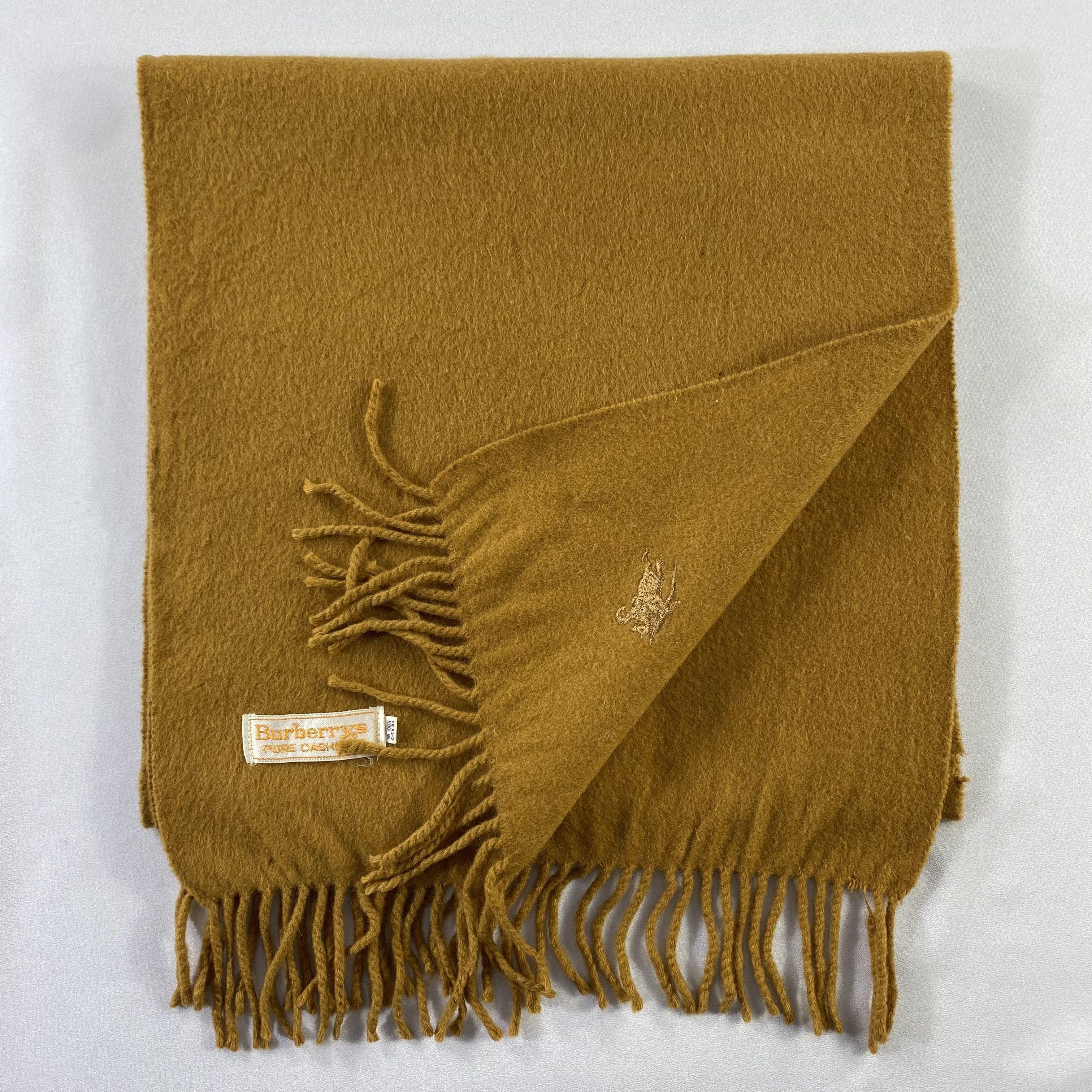 Burberry × Vintage Vintage Burberry Scarf Neck Wrap Cashmere Muffler Size ONE SIZE - 11 Thumbnail