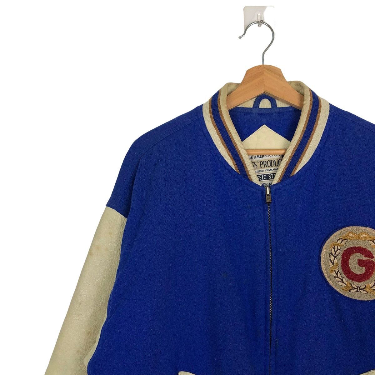 Guess 📌ACCEPT BINDING OFFER📌VINTAGE GUESS LEATHER VARSITY JACKET Size US L / EU 52-54 / 3 - 7 Thumbnail