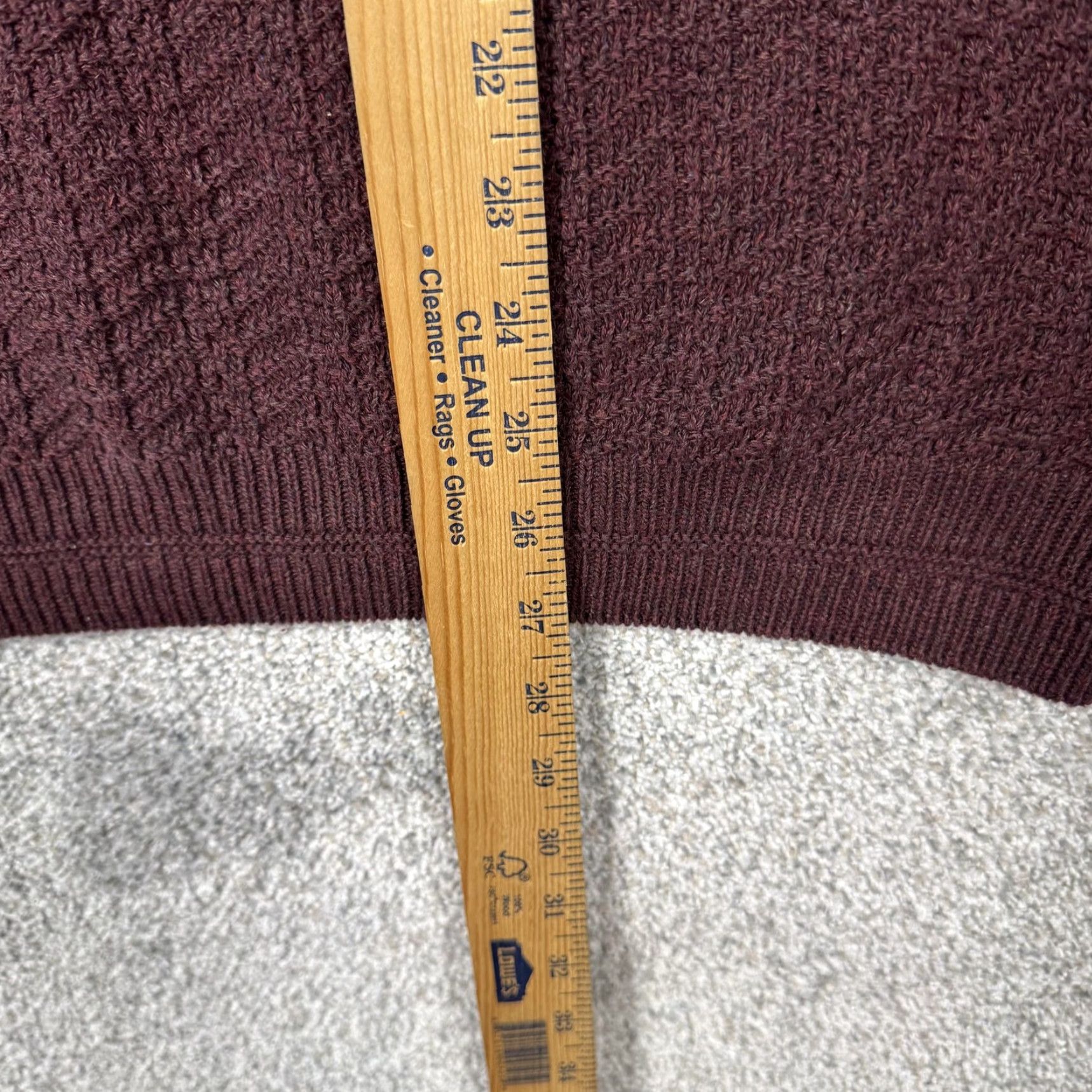 Bill Blass VINTAGE Bill Blass Sweater Men Large Maroon Crew Neck Knit 90s Preppy Classic Solid Textured Long Sleeve Pullover Size US L / EU 52-54 / 3 - 3 Thumbnail