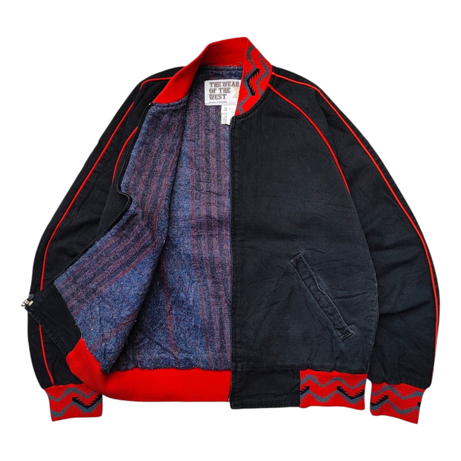 Vintage Vintage The Wear Of The West Bomber Blanket Lined Jacket Size US S / EU 44-46 / 1 - 1 Thumbnail