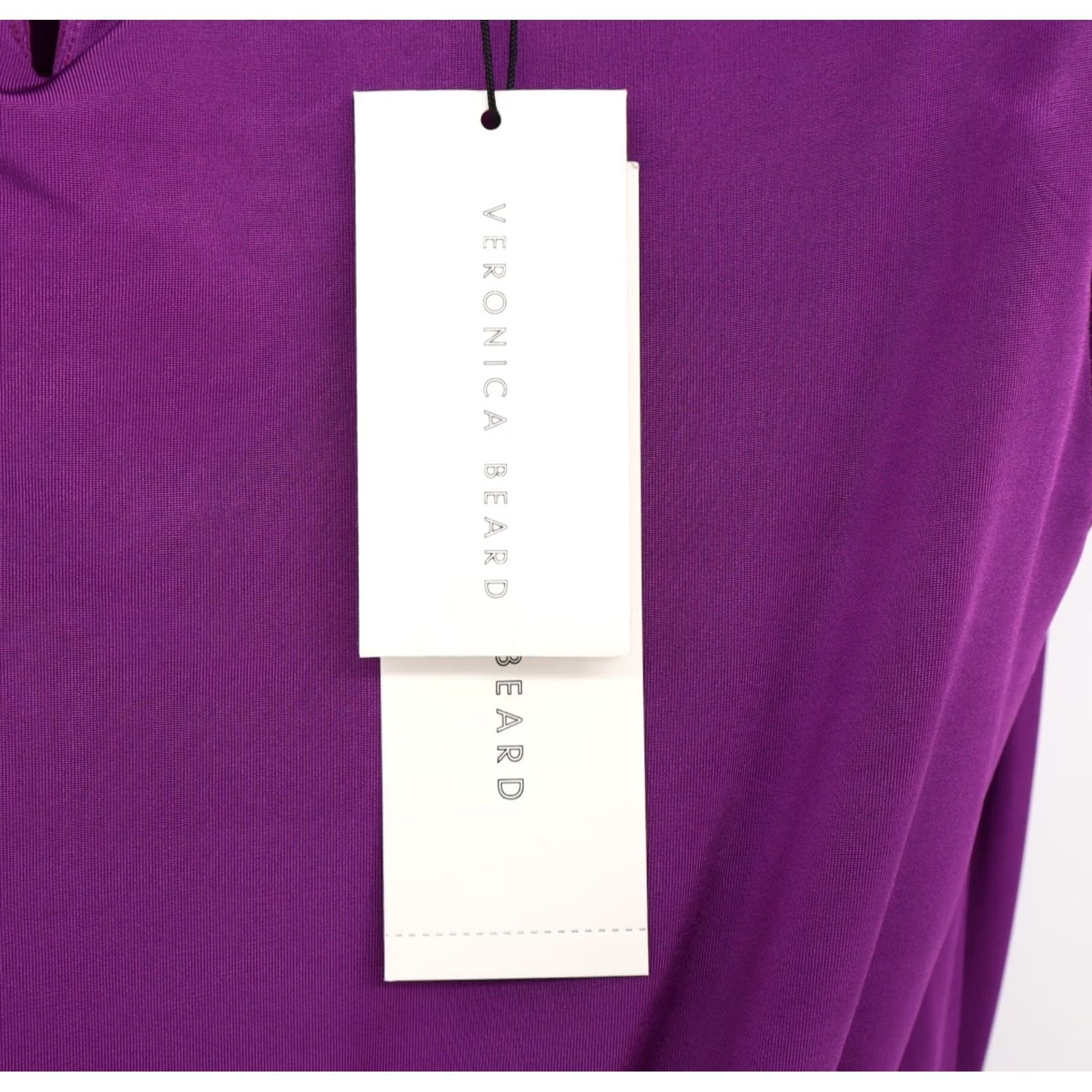 Veronica Beard VERONICA BEARD Dress Mini Ruched Sleeveless Satin Purple 2 NEW Size XS / US 0-2 / IT 36-38 - 4 Thumbnail