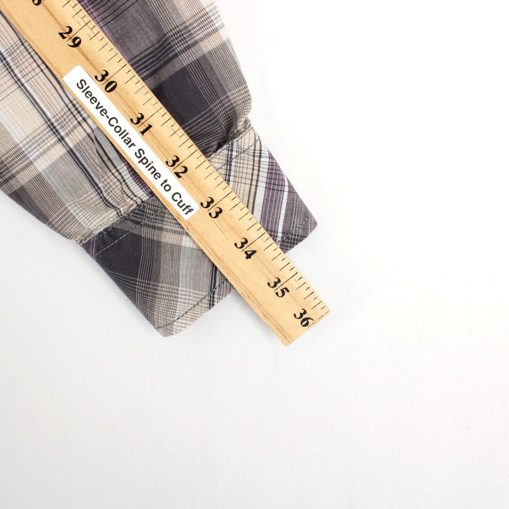 Prana Prana Shirt Mens L Gray Purple Plaid Snap Front Western Long Sleeve Outdoor Shirt Size US L / EU 52-54 / 3 - 6 Thumbnail