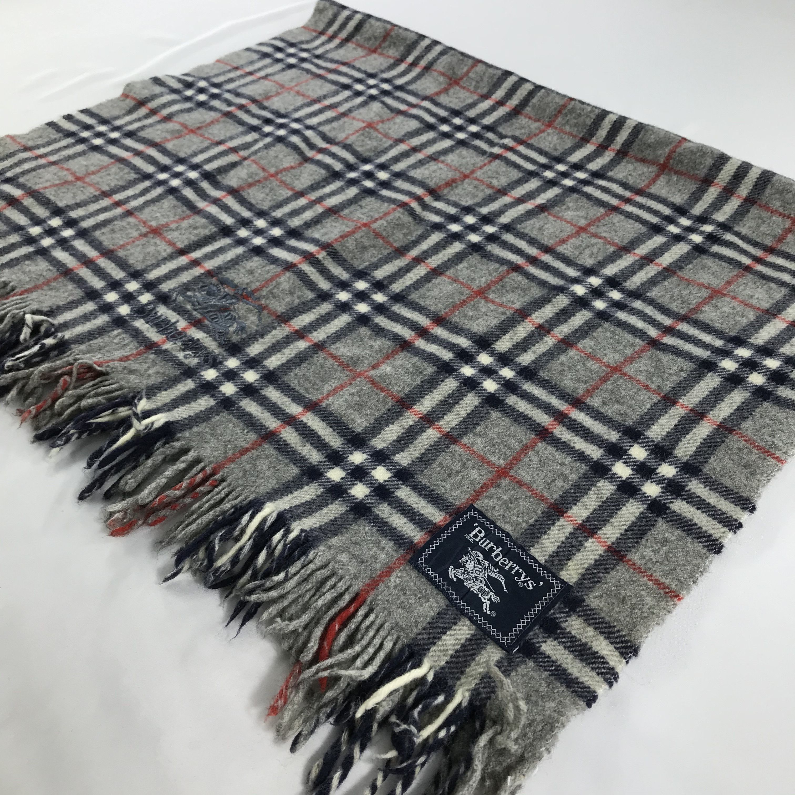Burberry × Vintage Burberry Scarf / Muffler / Neckwear - WW1610 Size ONE SIZE - 3 Thumbnail