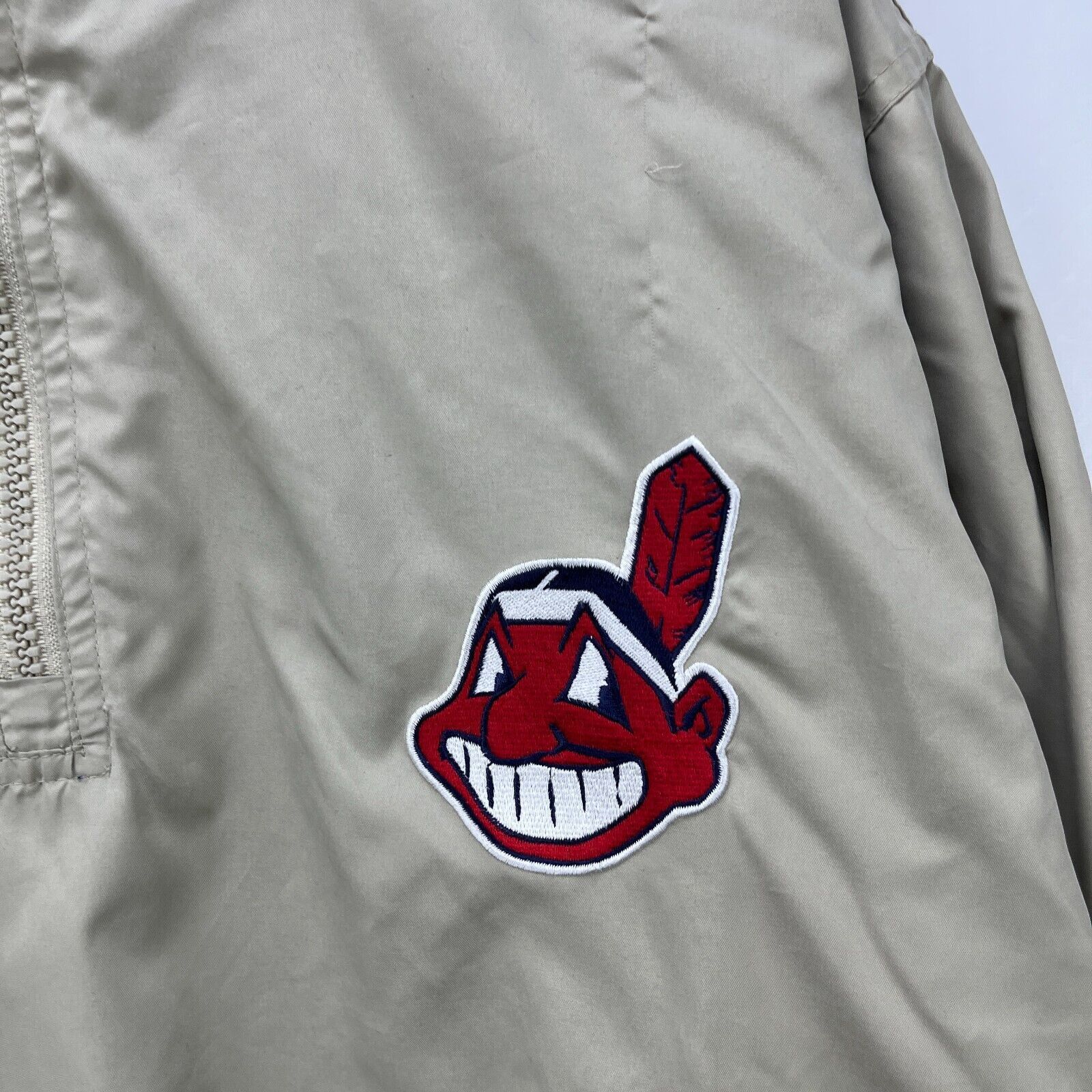 MLB × Vintage Vintage 90s Cleveland Indians Windbreaker Pullover Large Size US L / EU 52-54 / 3 - 3 Thumbnail