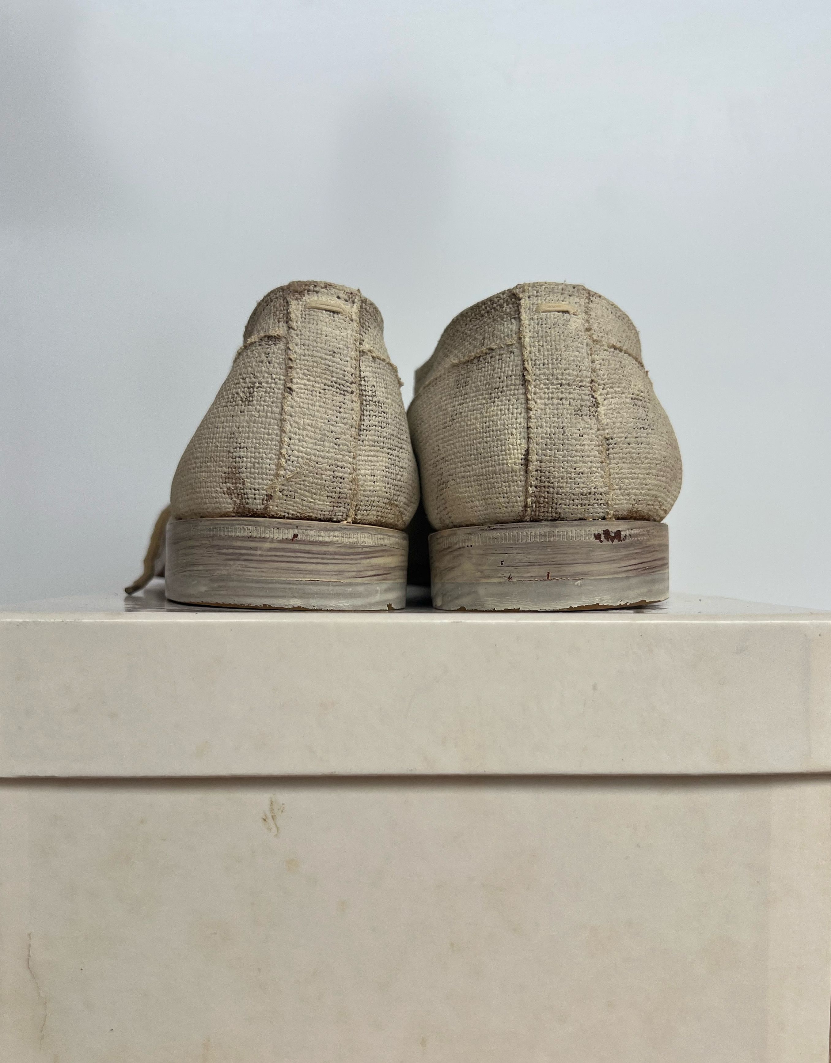 Maison Margiela maison martin Margiela painted linen lace up shoe Size US 11 / EU 44 - 7 Thumbnail