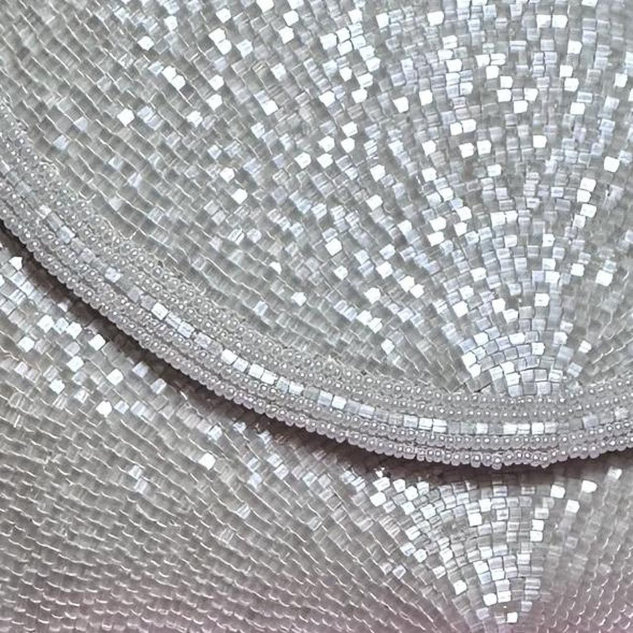 Vintage Pearl & Glass Beaded Vintage Sequin Clutch Bag w/silk strap Size ONE SIZE - 4 Thumbnail