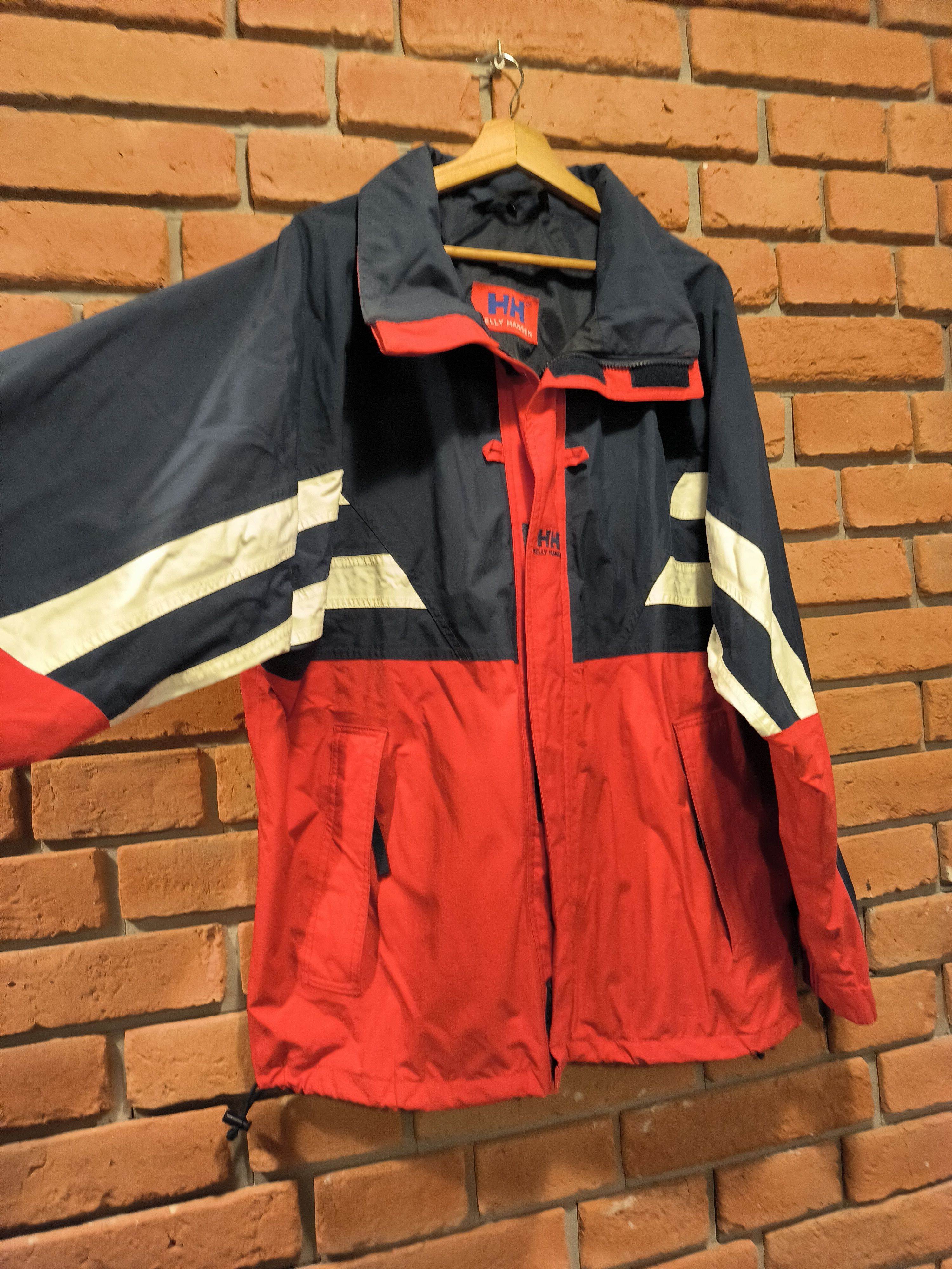Helly Hansen × Vintage Vintage Helly Hansen HH Jacket Windbreaker Logo Red Size US XL / EU 56 / 4 - 3 Thumbnail