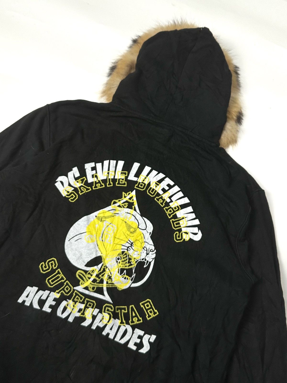 image of Hysteric Glamour x Le Grande Bleu L G B Fur Hoodie Panther Rodeo Crowns in Black, Men's (Size Large