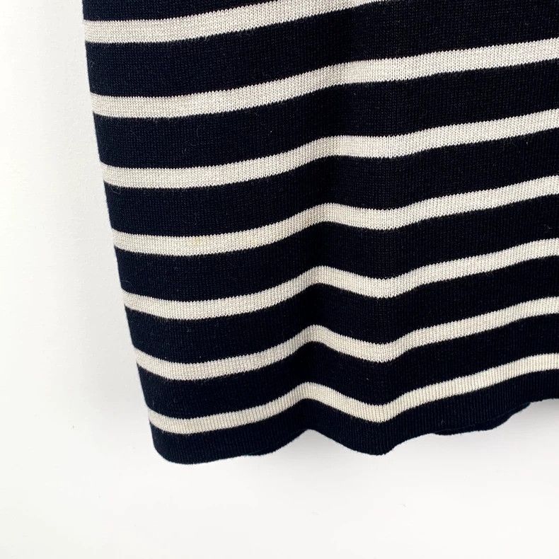 Dior Dior Black striped letter inlaid mulberry silk round-neck s Size S / US 4 / IT 40 - 5 Thumbnail