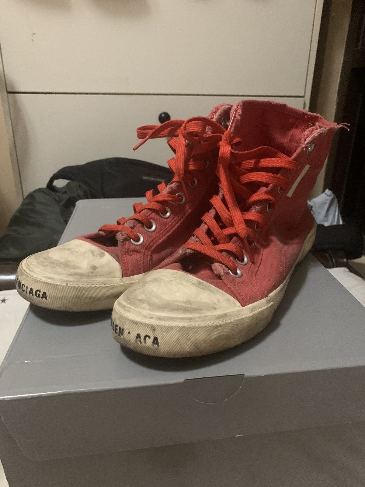 Balenciaga Balenciaga paris sneaker red Size US 9 / EU 42 - 1 Thumbnail