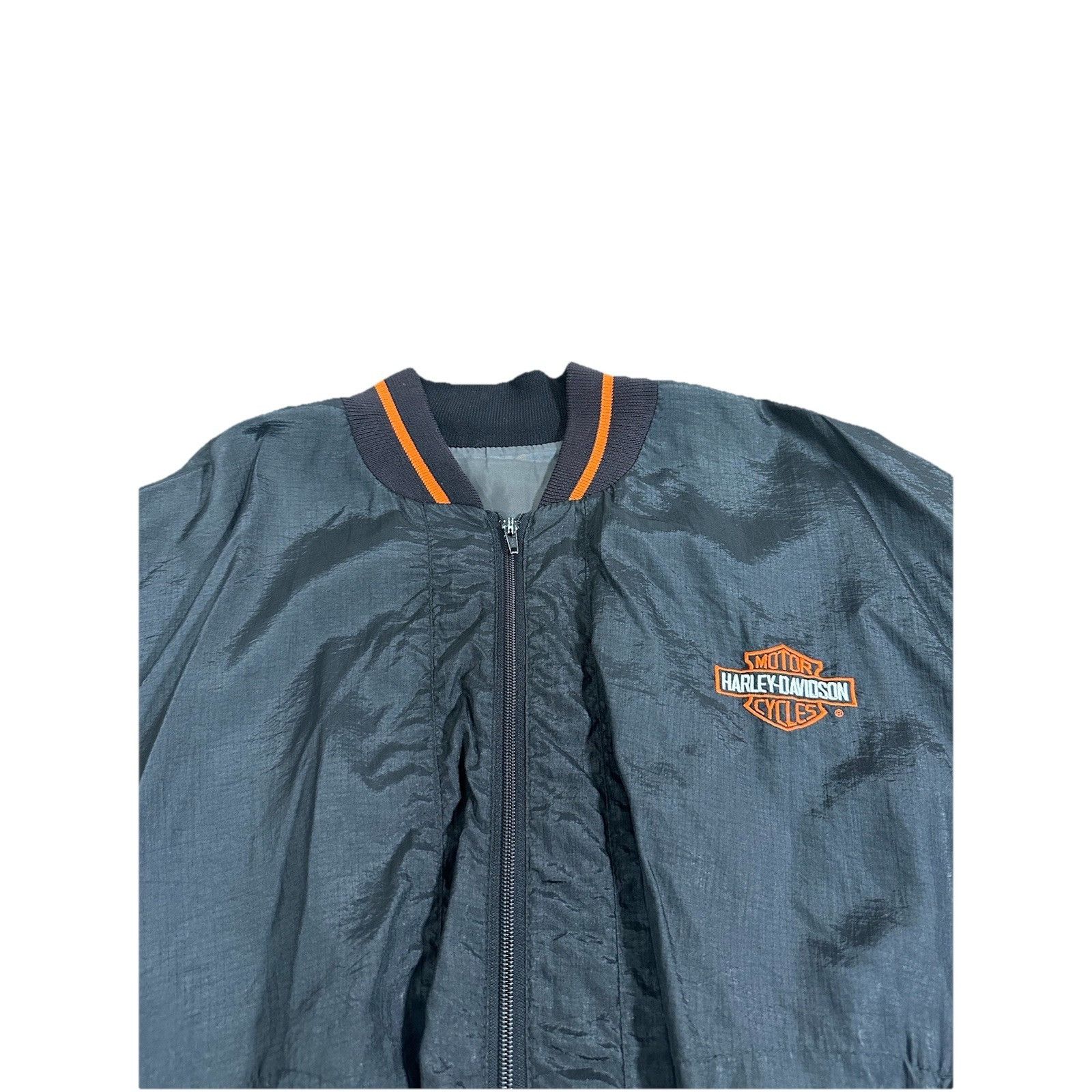 Harley Davidson Vintage Harley Davidson Distressed Thrashed Motorcycle Jacke Size US XXL / EU 58 / 5 - 4 Thumbnail