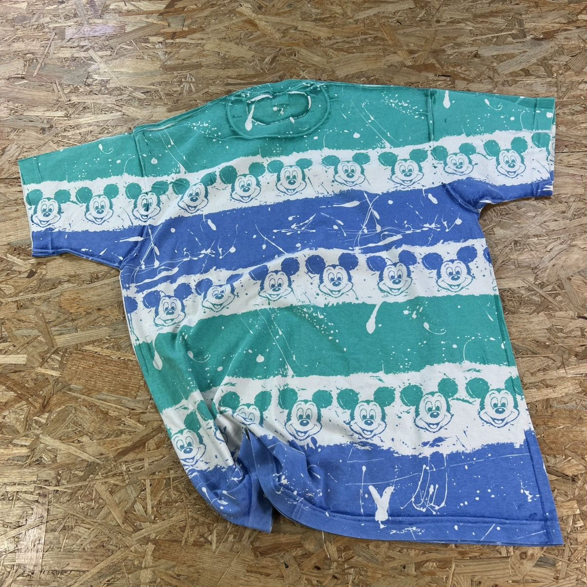 Disney VINTAGE DINSEY MICKEY ALL OVER PRINT T-SHIRT 90S MADE IN USA Size US XL / EU 56 / 4 - 6 Thumbnail