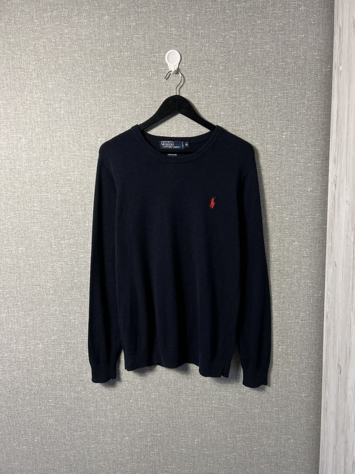 Polo Ralph Lauren × Vintage Vintage Man’s Polo Ralph Lauren Light Navy Crewneck Sweater Size US M / EU 48-50 / 2 - 1 Thumbnail