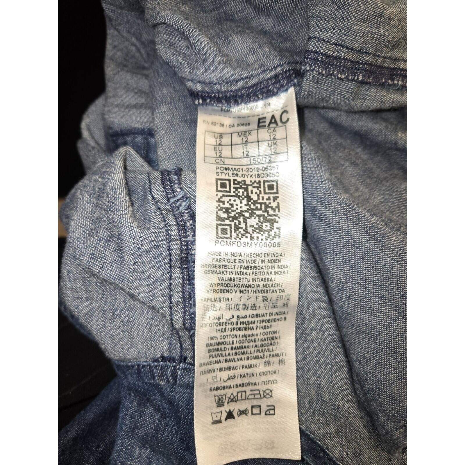 Guess GUESS Girls' Big Roll Sleeve Denim Dress Size 12 Size ONE SIZE - 5 Thumbnail