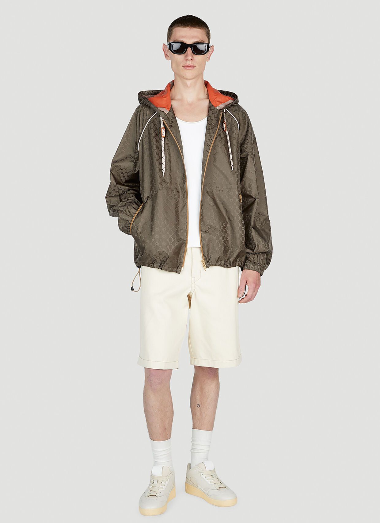 Gucci o1mt1gz0525 GG Fabric Zip Jacket in Brown Size US S / EU 44-46 / 1 - 2 Thumbnail