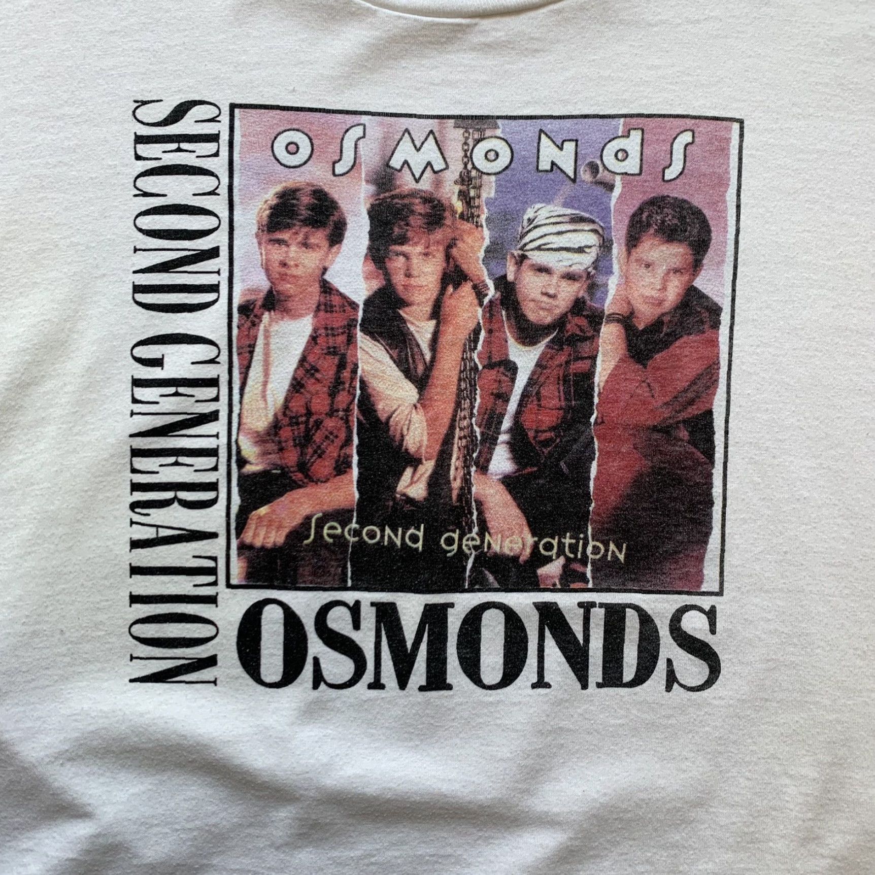Vintage VINTAGE Screen Stars Osmonds Second Generation Shirt XL White Crew Neck Short Sleeve Music 80s Band Logo Men's T-Shirt Size US XL / EU 56 / 4 - 3 Thumbnail