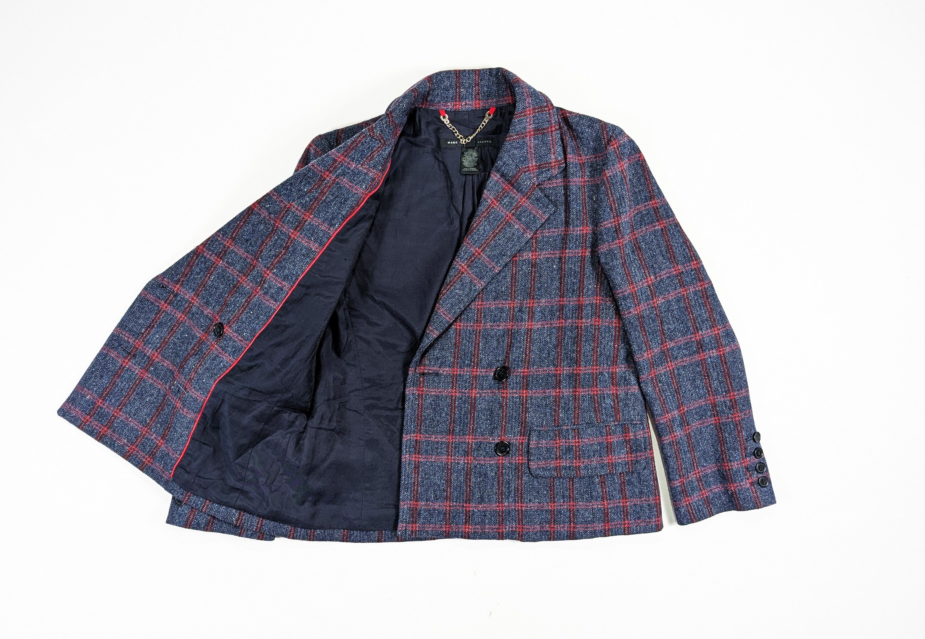 Marc by Marc Jacobs Marc by Marc Jacobs Double Breasted Wool Checkered Suit Size S / US 4 / IT 40 - 7 Thumbnail