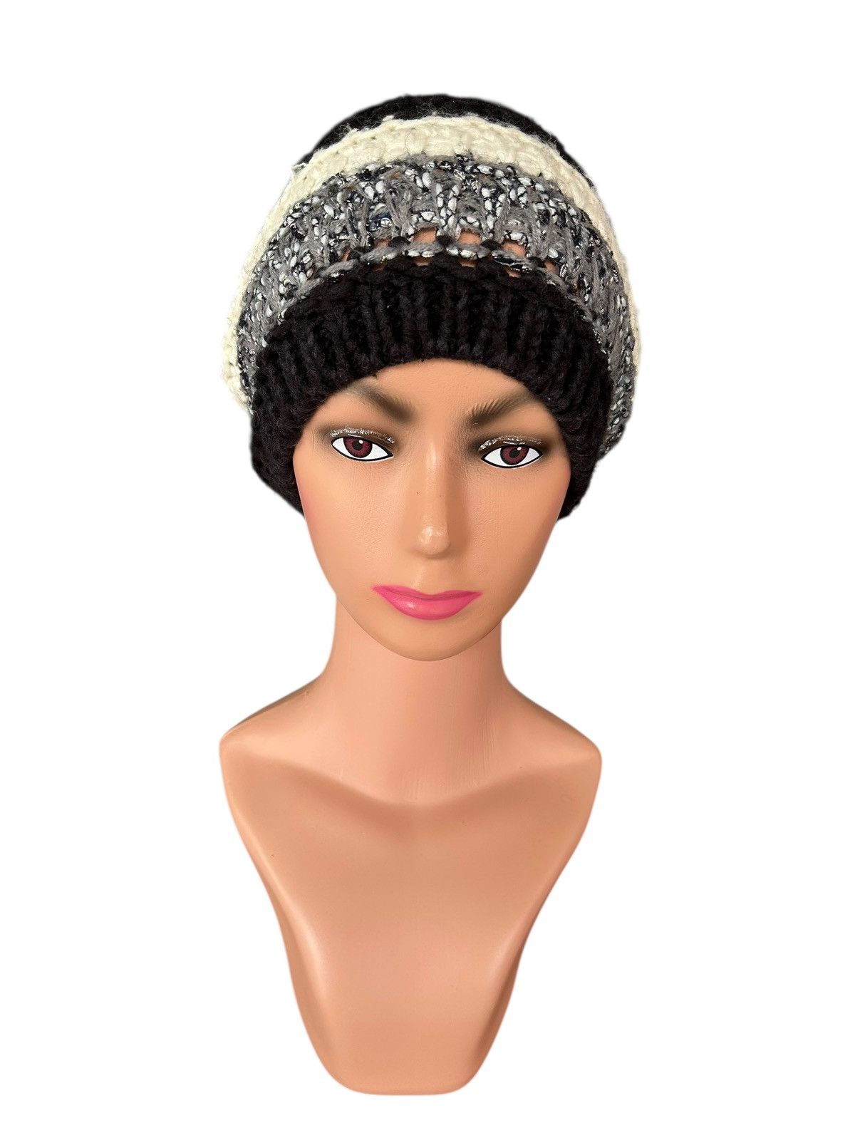 Japanese Brand Crochet Knitted Japanese Brand Juze Beanie Hats Size ONE SIZE - 4 Thumbnail