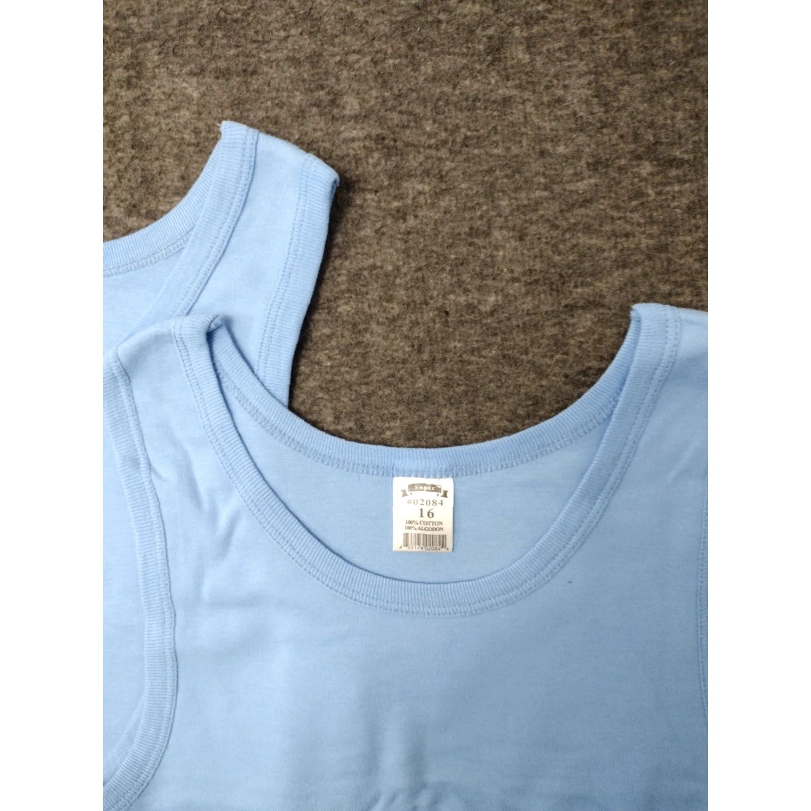 Superga Super Tank Top Women’s Blue 100% Cotton Sleeveless 3-Pack Size 16 Shirt Adult Regular Blue Solid 100% Cotton Tank 90s Classic Mens*/Womens Size XXL / US 16-18 / IT 52-54 - 3 Thumbnail