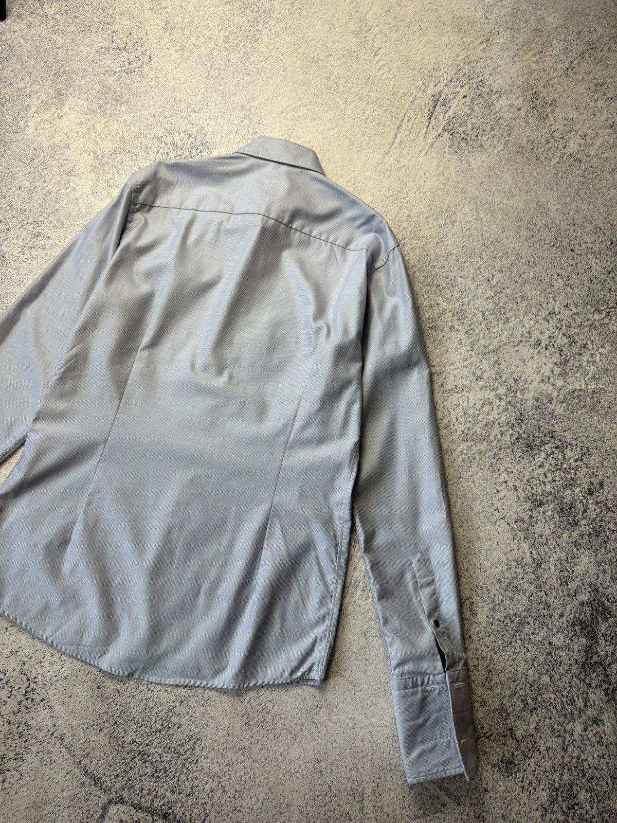 Eton ETON Mens Button Down Blue Cotton Slim Long Sleeve Shirt Size US L / EU 52-54 / 3 - 25 Thumbnail