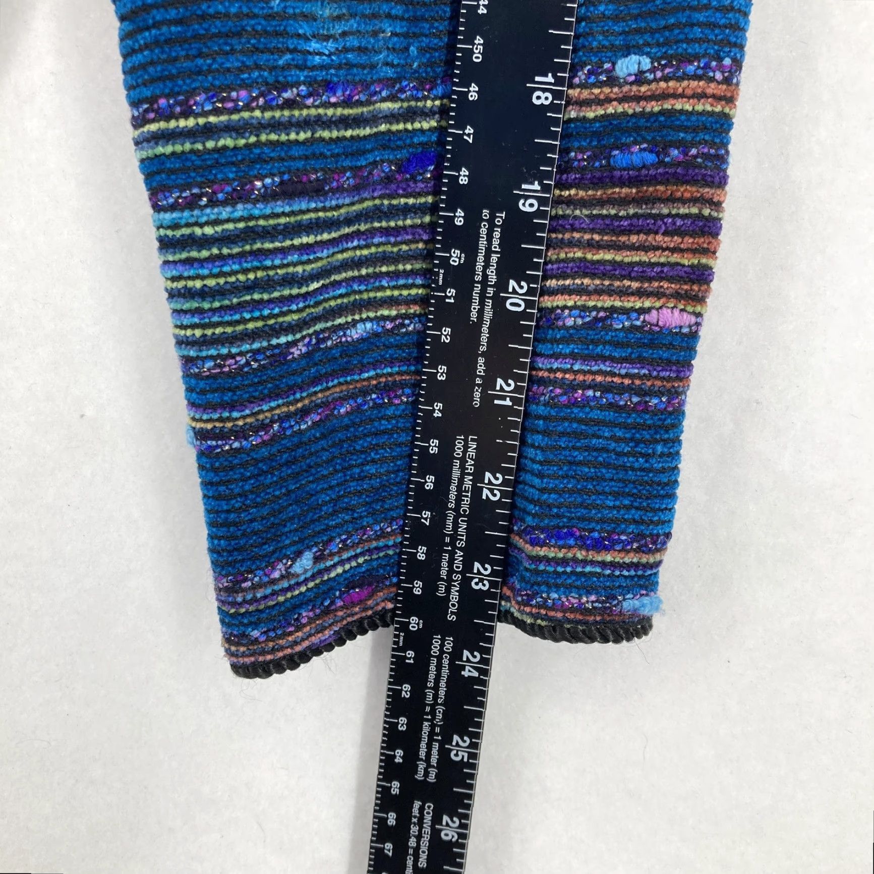 Vintage VINTAGE Julia K Jacket Womens M Black Blue Patchwork Artsy Beaded Toggle Boho VTG Ladies 80s/90s Inspired Size M / US 6-8 / IT 42-44 - 7 Thumbnail