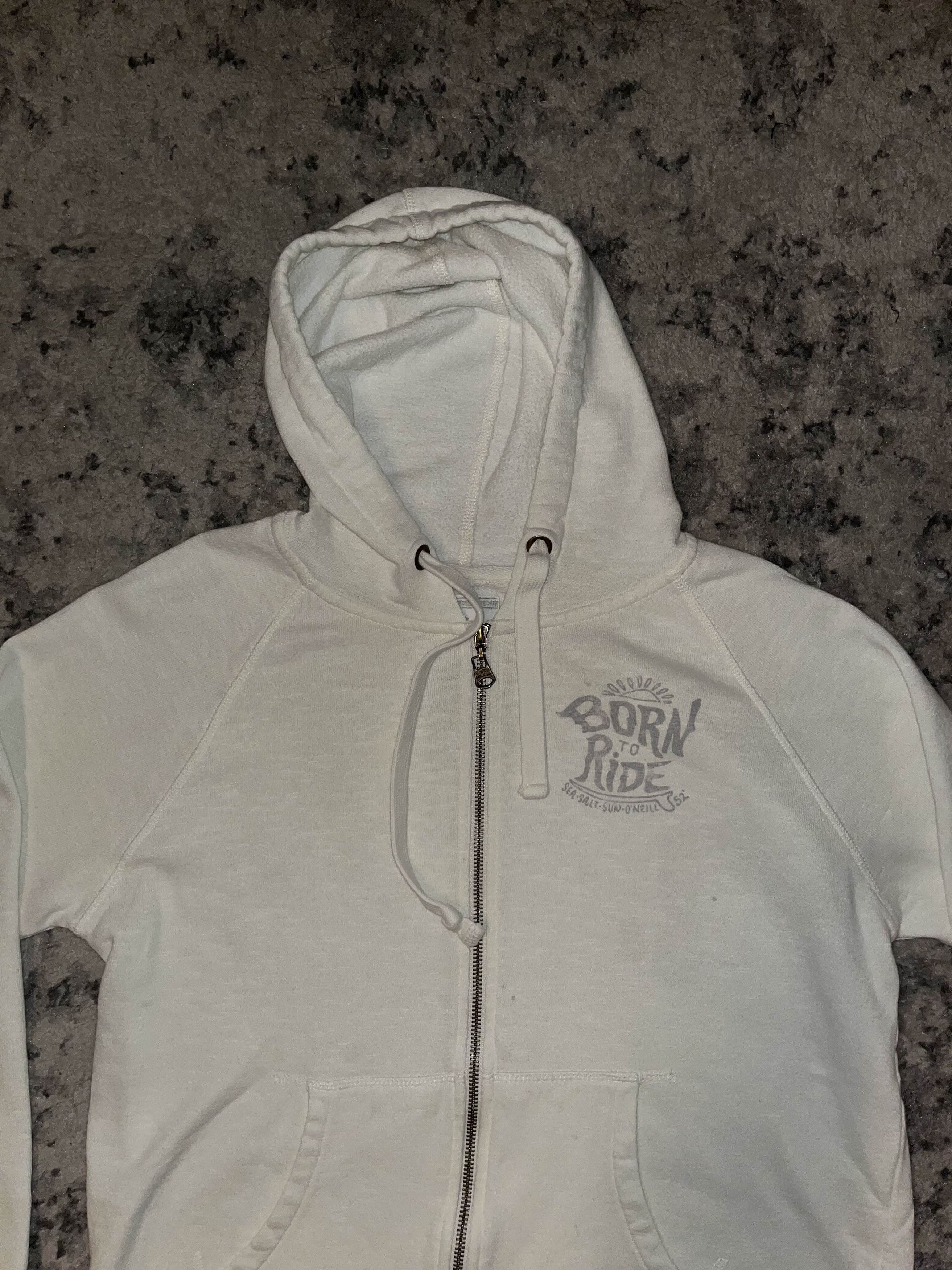 O'Neill Y2K O'Neil Born To Ride Zip Up Sweater Size L / US 10 / IT 46 - 2 Thumbnail