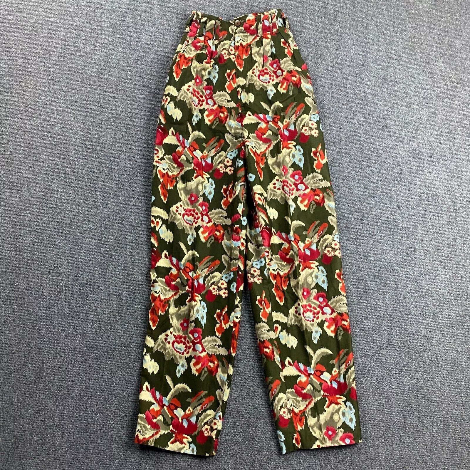 Saks Fifth Avenue Vintage Saks Fifth Avenue Pants Women's 6 Floral Tapered Mom Size 28" / US 6 / IT 42 - 1 Thumbnail