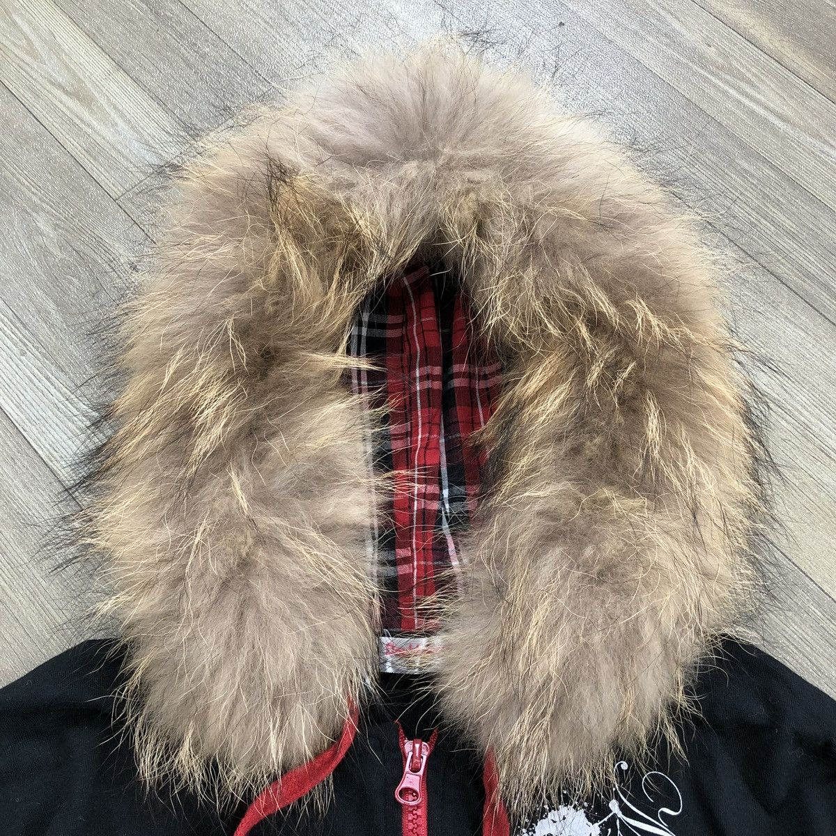 20471120 Y2K Grunge Doublefocus Ifsixwasnine Lgb Style Fur Zip Hoodie Size US S / EU 44-46 / 1 - 5 Thumbnail