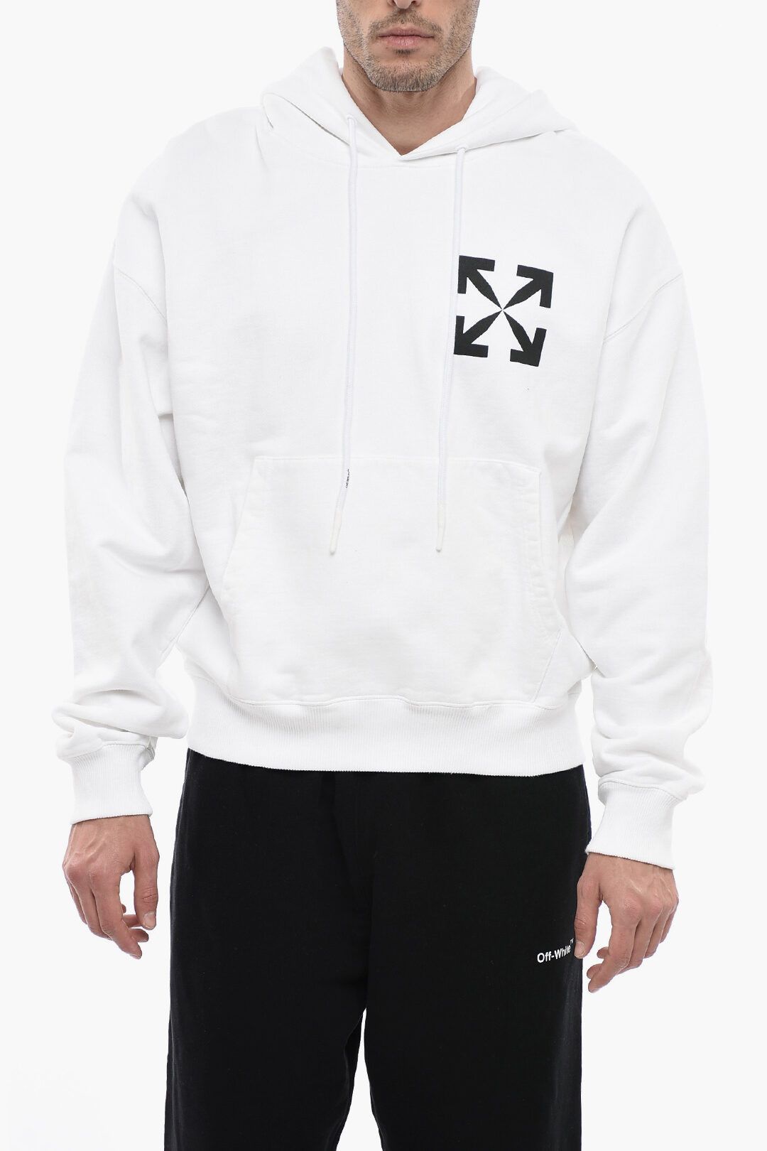 image of Off White Og1Mm0424 Permanent Hoodie In White, Men's (Size Small)
