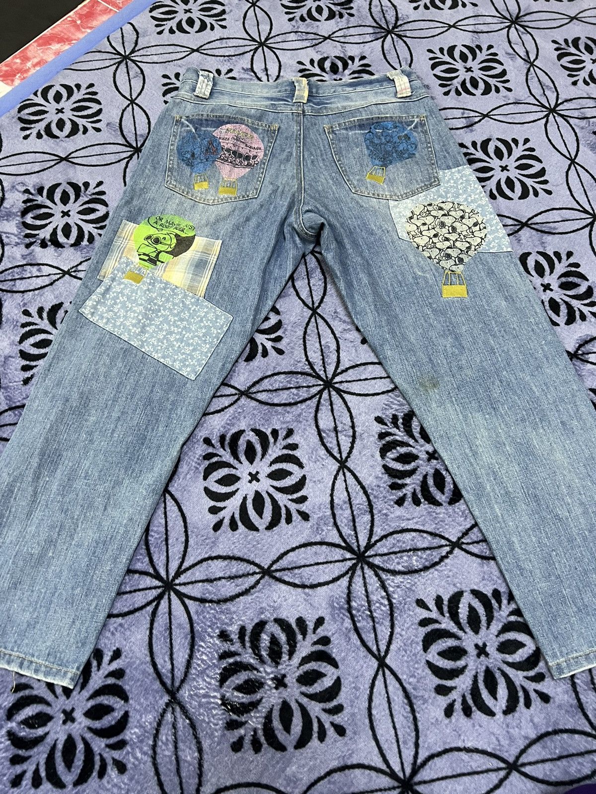 Peanuts × Vintage Peanuts Patchwork Jeans Size 30" / US 8 / IT 44 - 14 Thumbnail