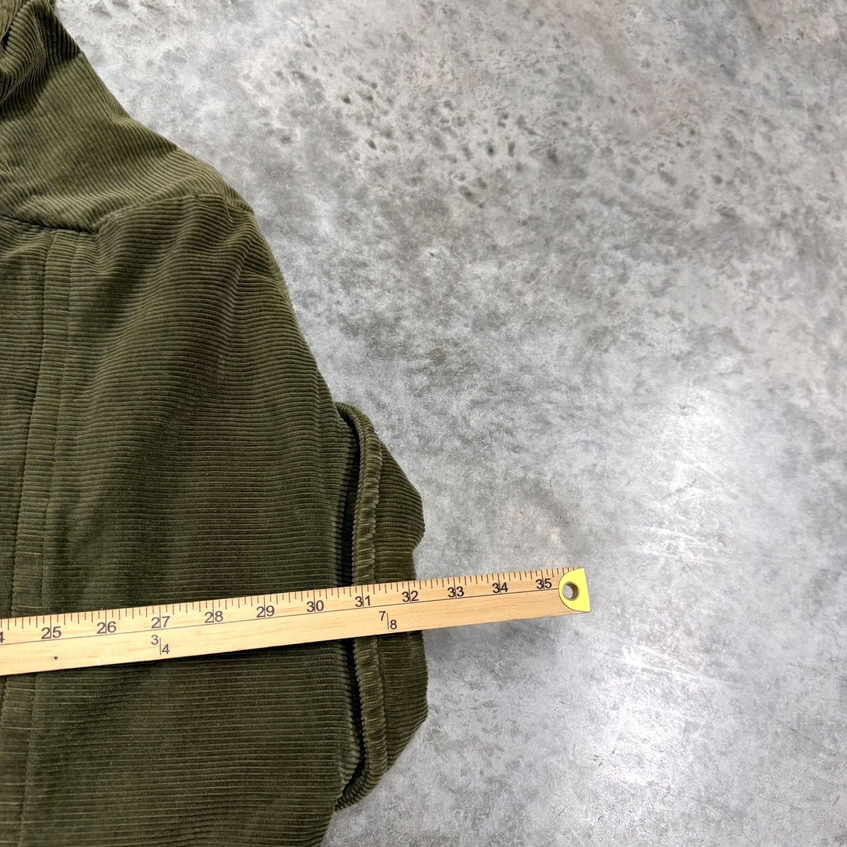 Sears Vintage Sears Coat Mens 42 Green Corduroy Field Military Faux Fur Lined Outdoor Coat Size US XS / EU 42 / 0 - 5 Thumbnail