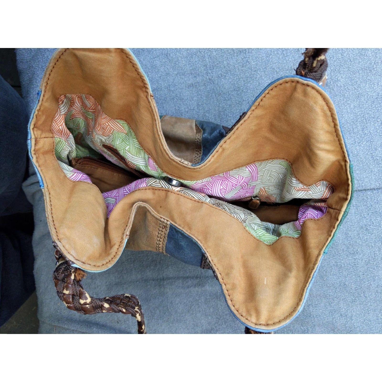 The Sak The Sak Shoulder Hobo Bag Womens Large Multicolor Leather Patchwork Purse Size ONE SIZE - 5 Thumbnail