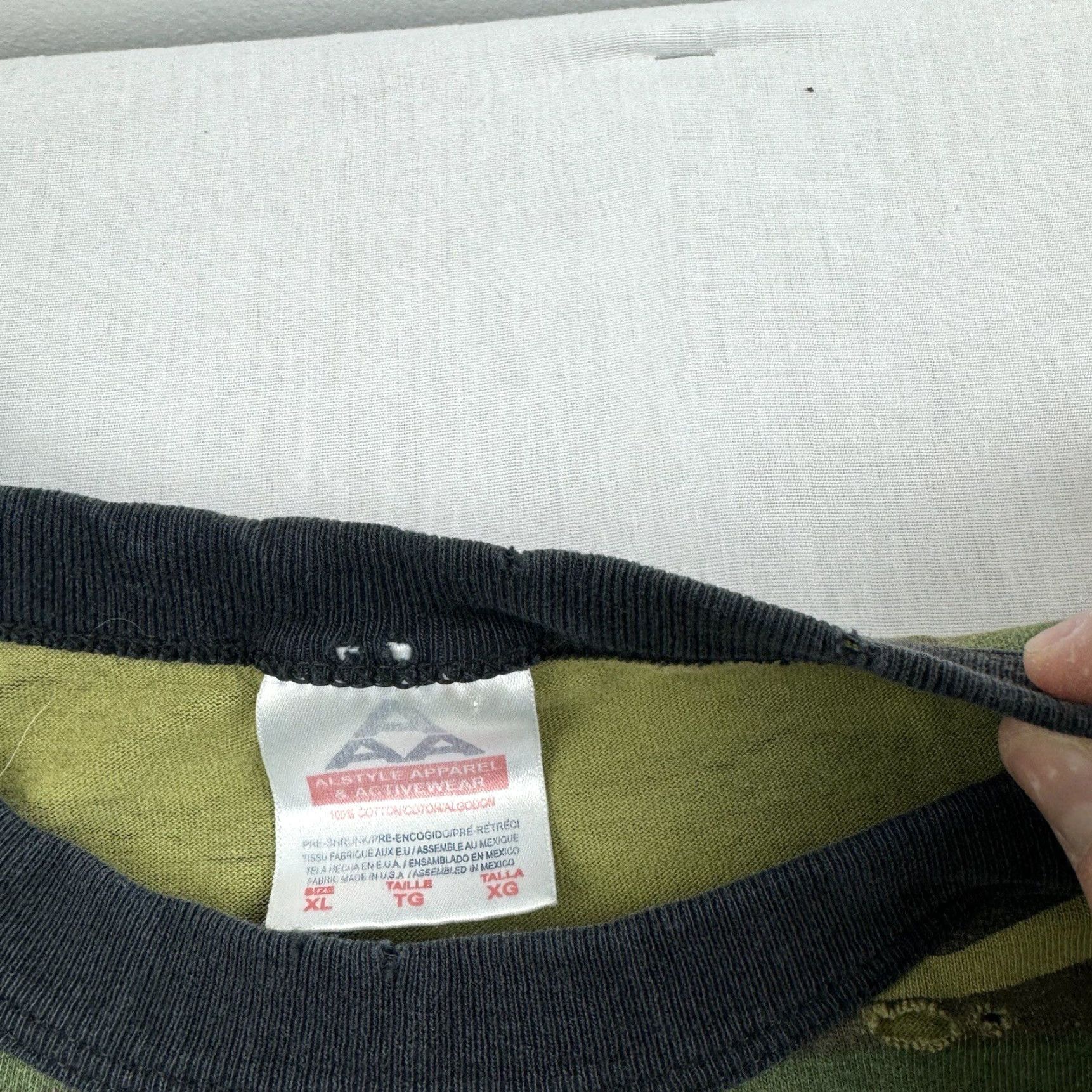 Vintage VINTAGE Marines Shirt Adult XL Green Camo Grunge Y2K Military Ringer 90s America Size US XL / EU 56 / 4 - 7 Thumbnail