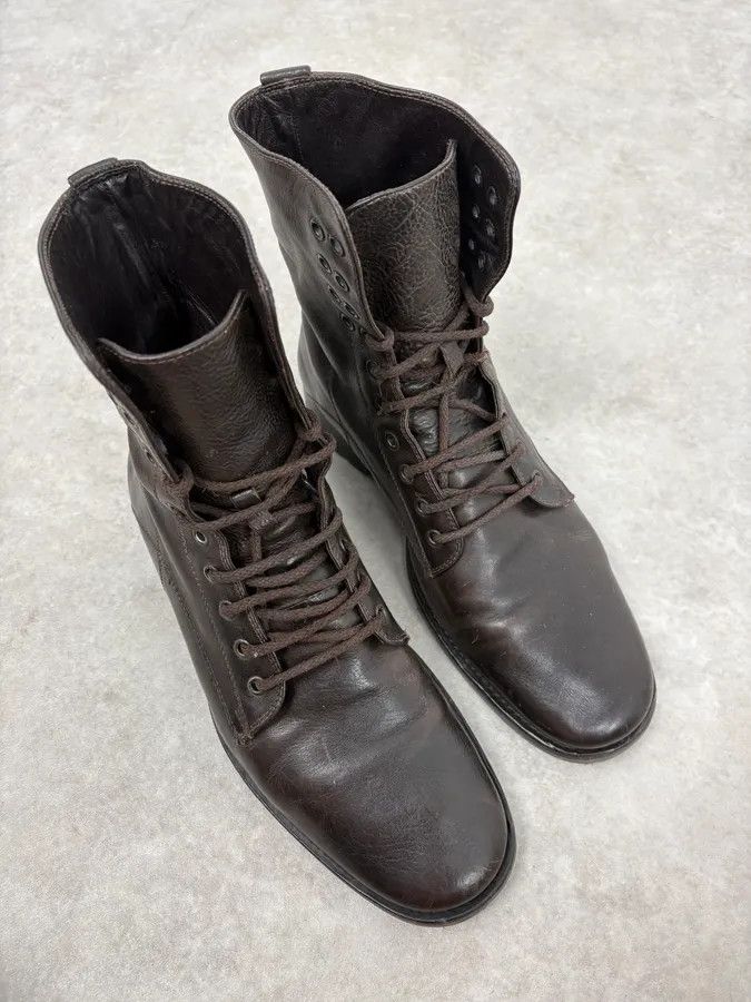Dior Dior Brown Leather Eyled Lace-Up Combat Boots Size US 9 / IT 39 - 6 Thumbnail