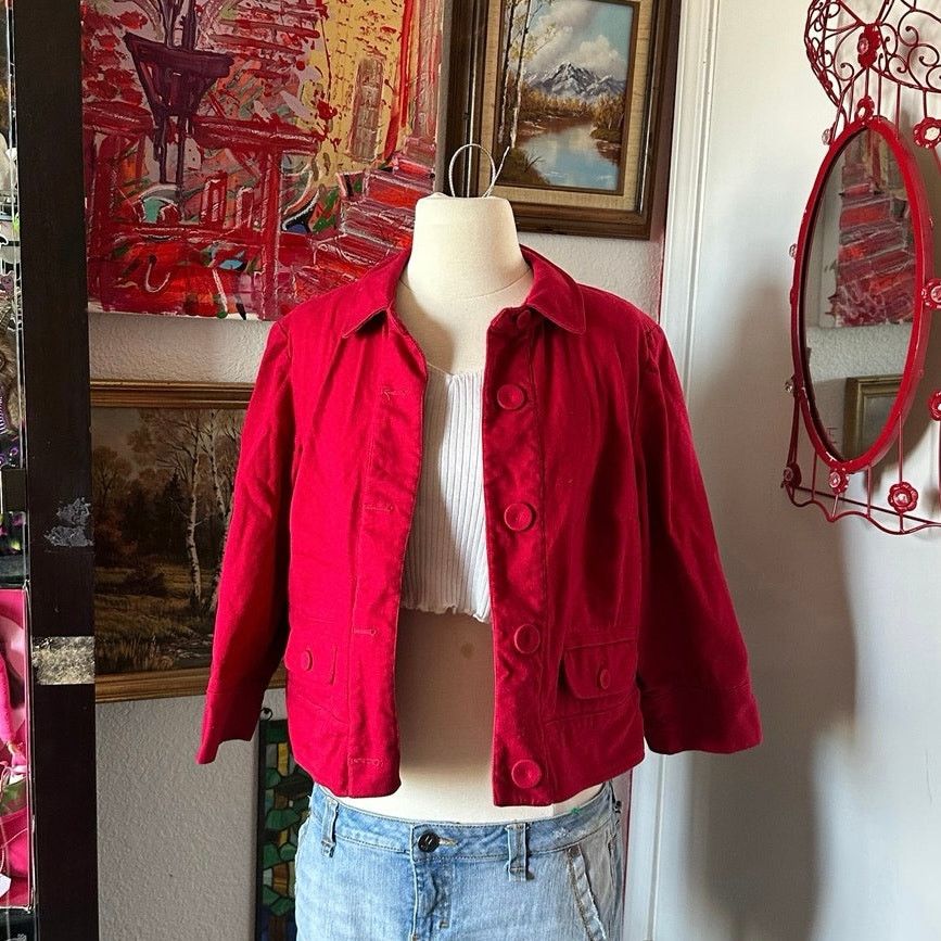 Other talbots red button up coat jacket Size M / US 6-8 / IT 42-44 - 1 Thumbnail