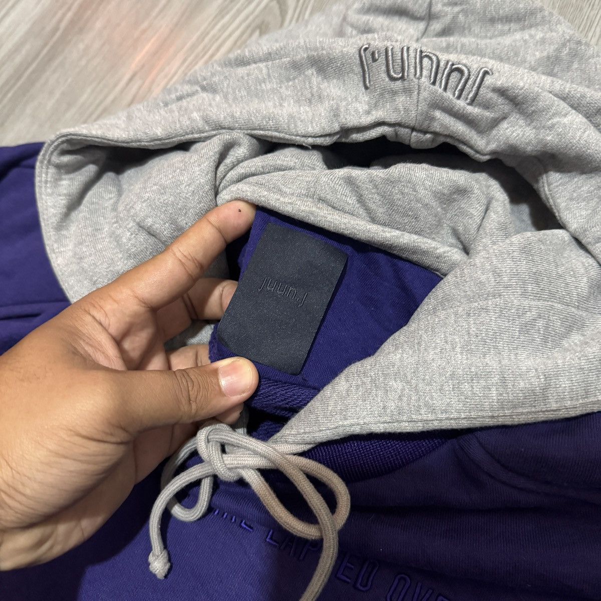 Juun.J Juun.J Sample Purple Hoodie Size US XL / EU 56 / 4 - 5 Thumbnail