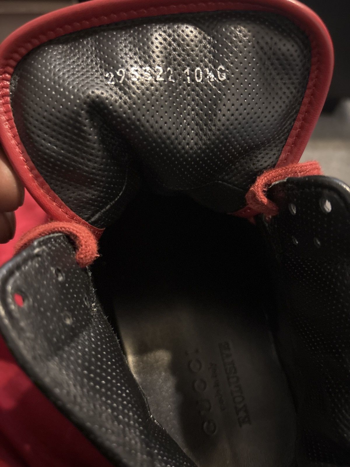Gucci Gucci Black Leather & Snakeskin High Top Sneakers Size US 10.5 / EU 43-44 - 4 Thumbnail