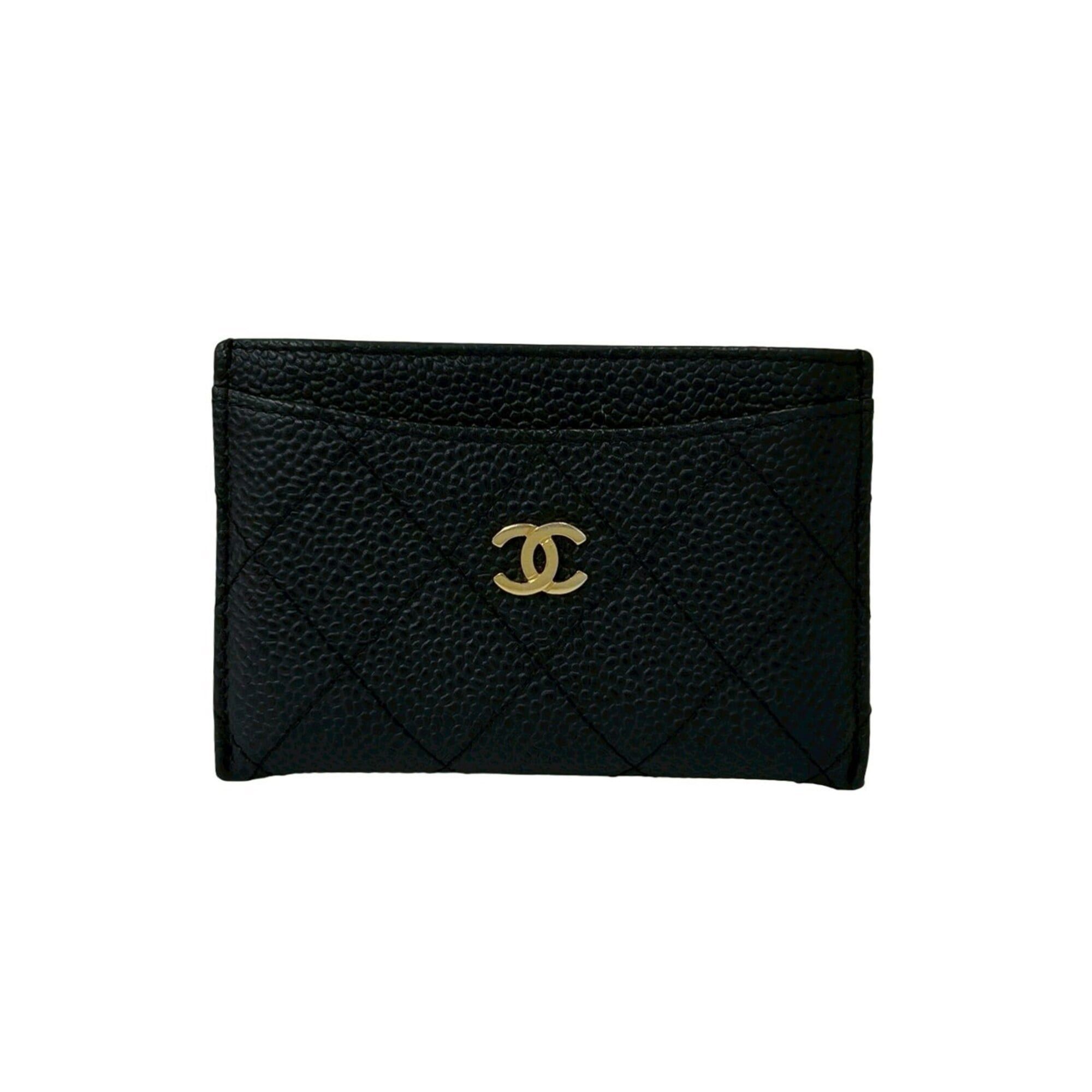 Chanel CHANEL Coco Mark Hardware Caviar Leather Business Card Holder/Card Case/Pass Case Black 49490 Size ONE SIZE - 1 Thumbnail