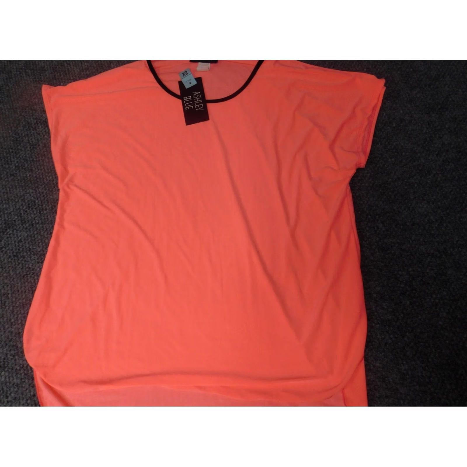 Vintage Ashley Blue Blouse 2X Pink Pullover Dolman Sleeve Collared Cotton Button Casual Women Plus Size Size XXL / US 16-18 / IT 52-54 - 4 Thumbnail