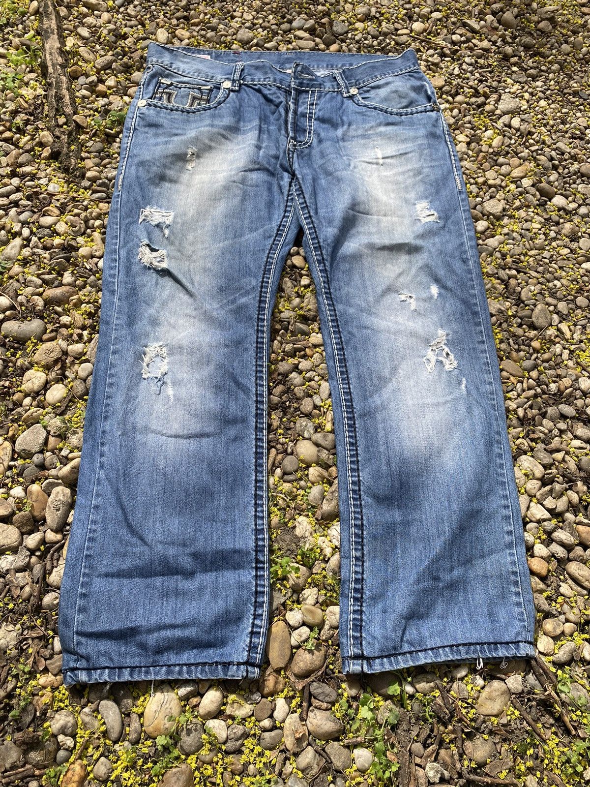 True Religion × Vintage Vintage True Religion Y2K Jeans Size US 38 / EU 54 - 3 Thumbnail