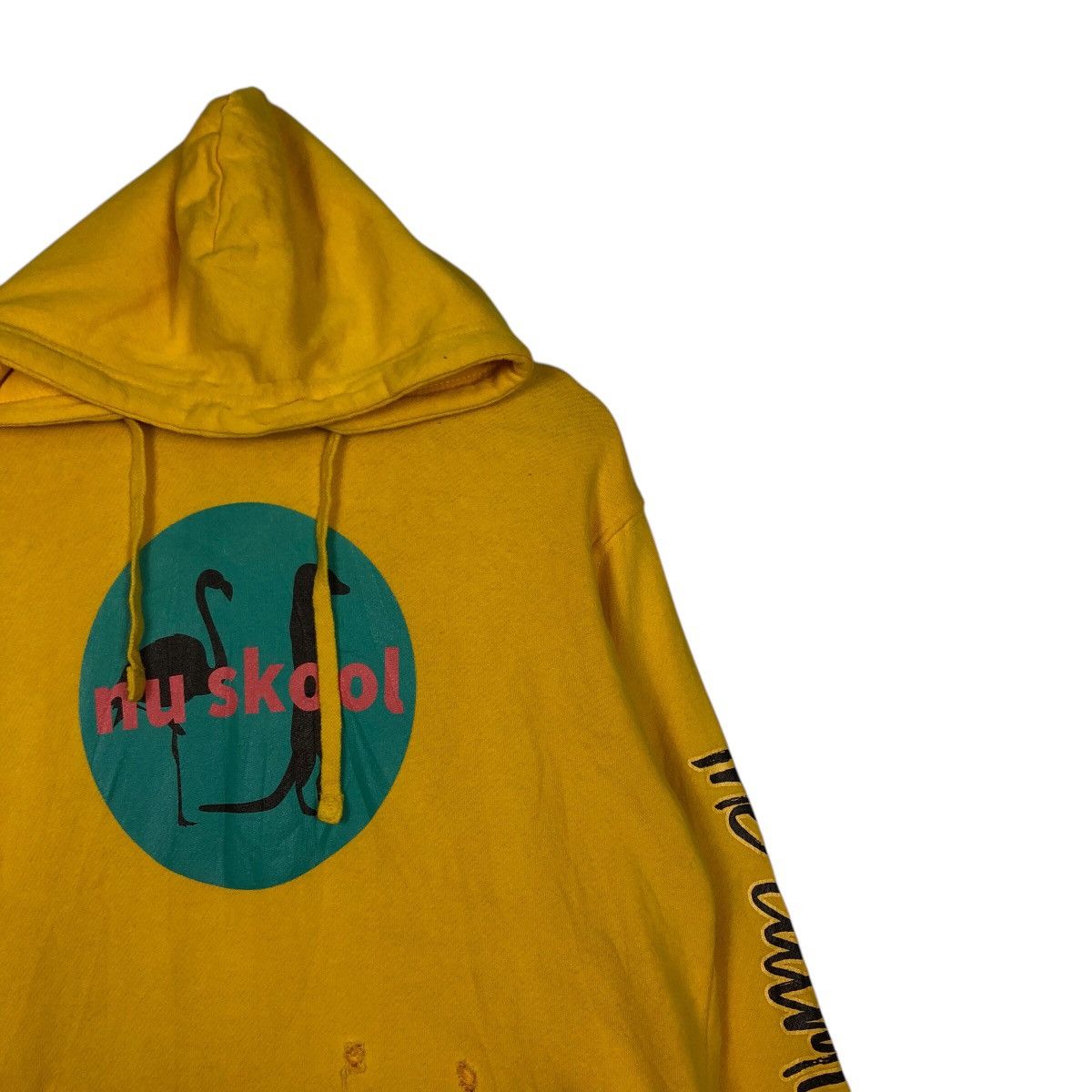 Japanese Brand 📌Distressed Design Rich Yellow Hoodie Sweatshirt Nu Skool Size US L / EU 52-54 / 3 - 7 Thumbnail