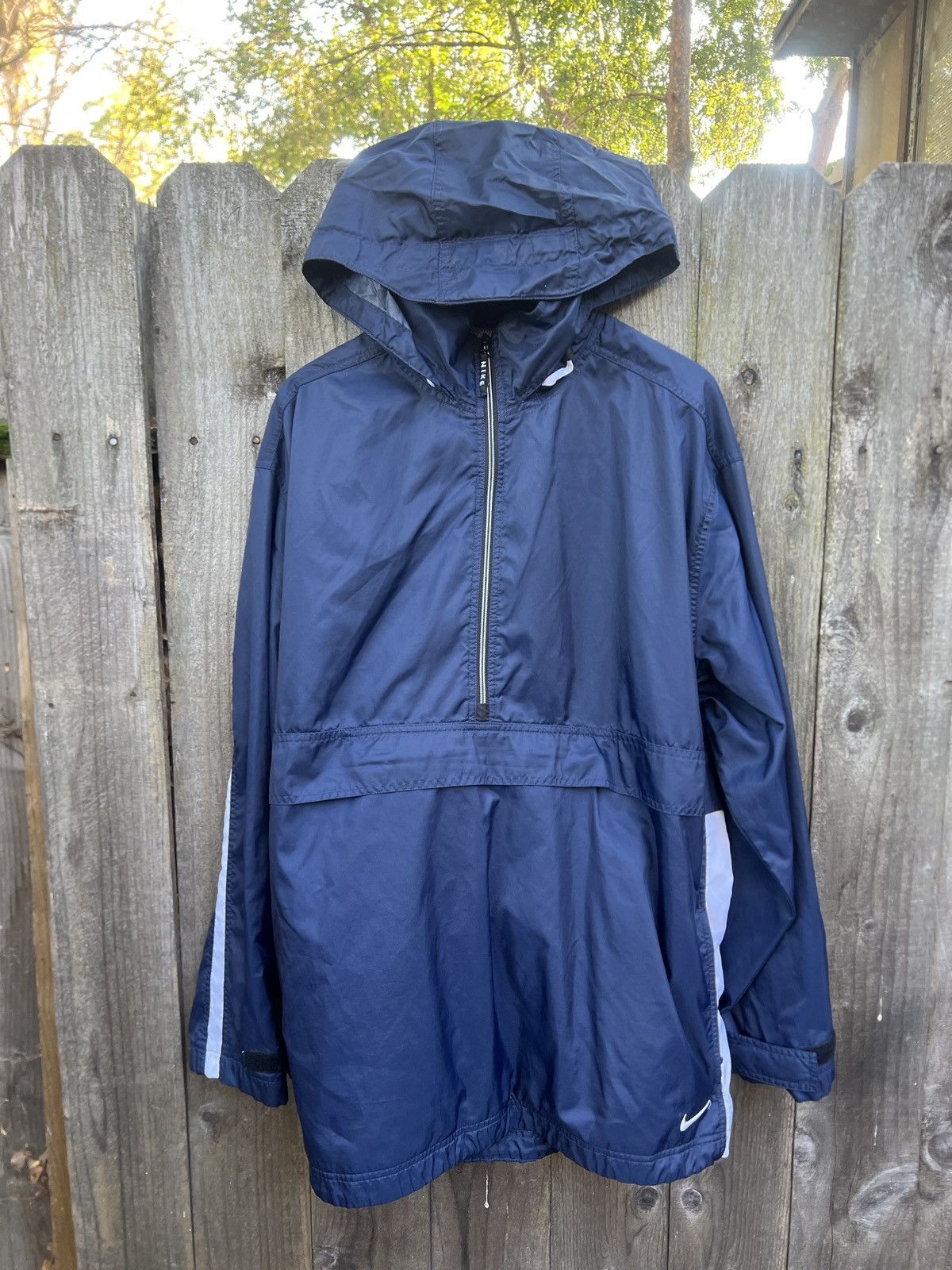 Nike 90’s Vintage Nike Red Swoosh Jacket Retractable Hood Size US XL / EU 56 / 4 - 8 Thumbnail