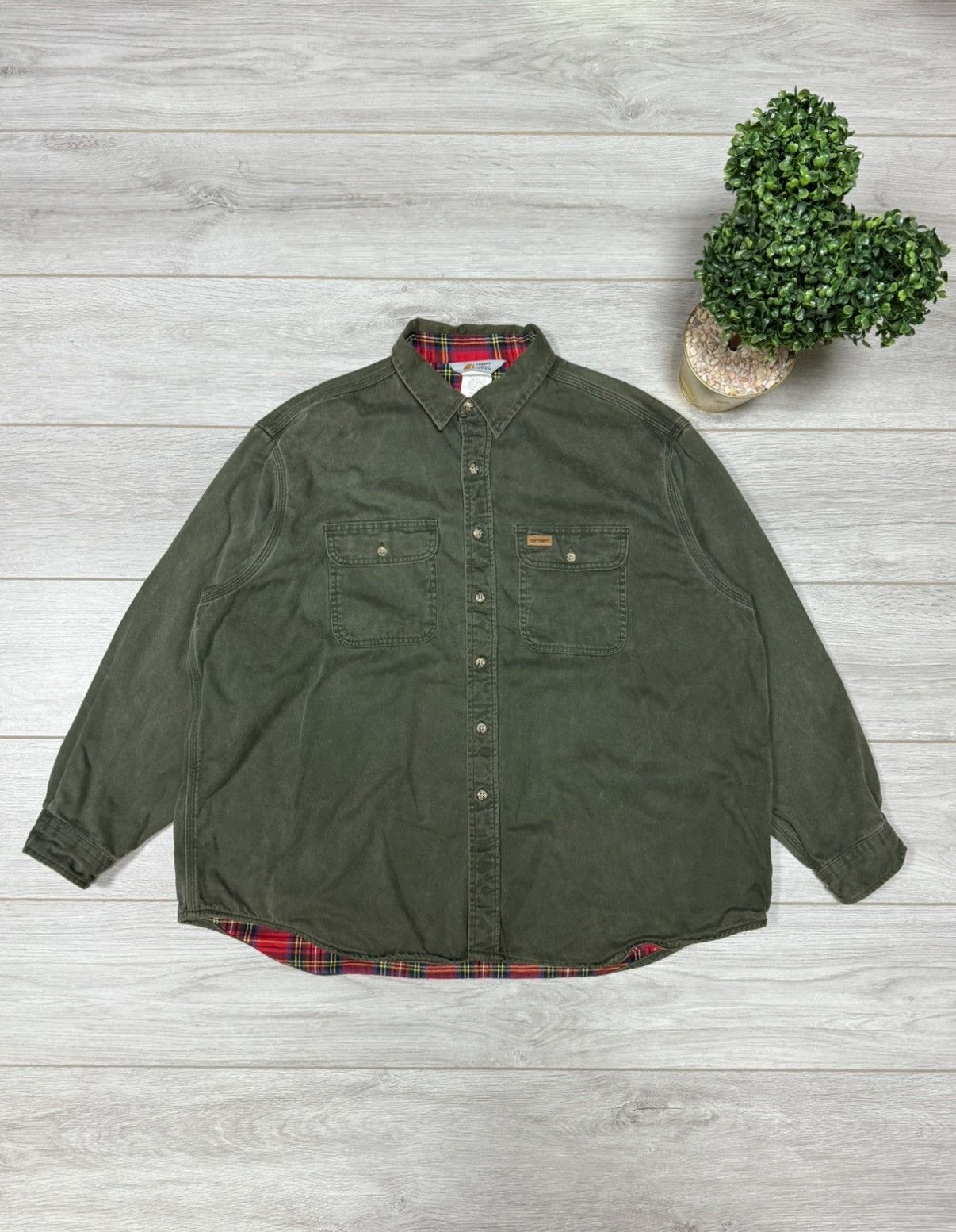 Carhartt Carhartt vintage work flannel buttons shirt insulated Size US XL / EU 56 / 4 - 2 Thumbnail